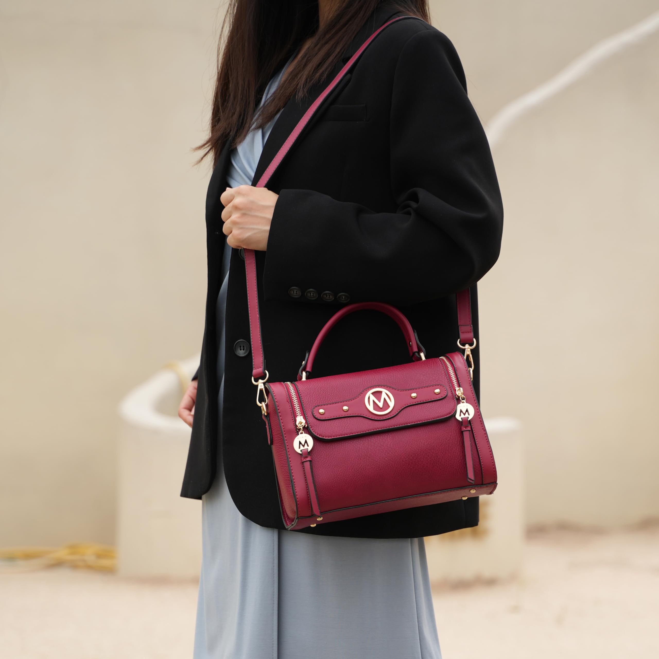 MKF Collection Women's Vegan Leather Crossbody Bag - Stylish Designer Shoulder Purse Handbag by Mia K | Perfect for Work, Travel & Everyday Use