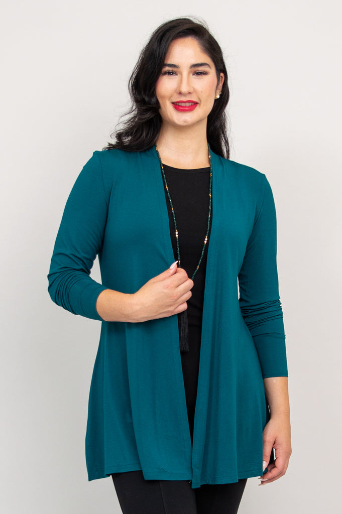 Eco-Friendly Bamboo Chopra Jacket for Women - Soft & Breathable Teal Outerwear - Perfect for Yoga, Hiking & Casual Wear