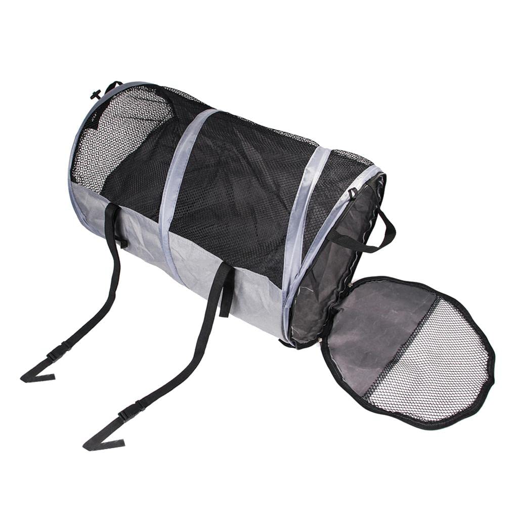Enakshi Portable Folding Dog Carrier for Travel & Outdoor - Lightweight Pet Crate with Ventilation, Grey | Perfect for Airplane, Car Rides, Hiking & Vet Visits | Pet Supplies & Dog Accessories