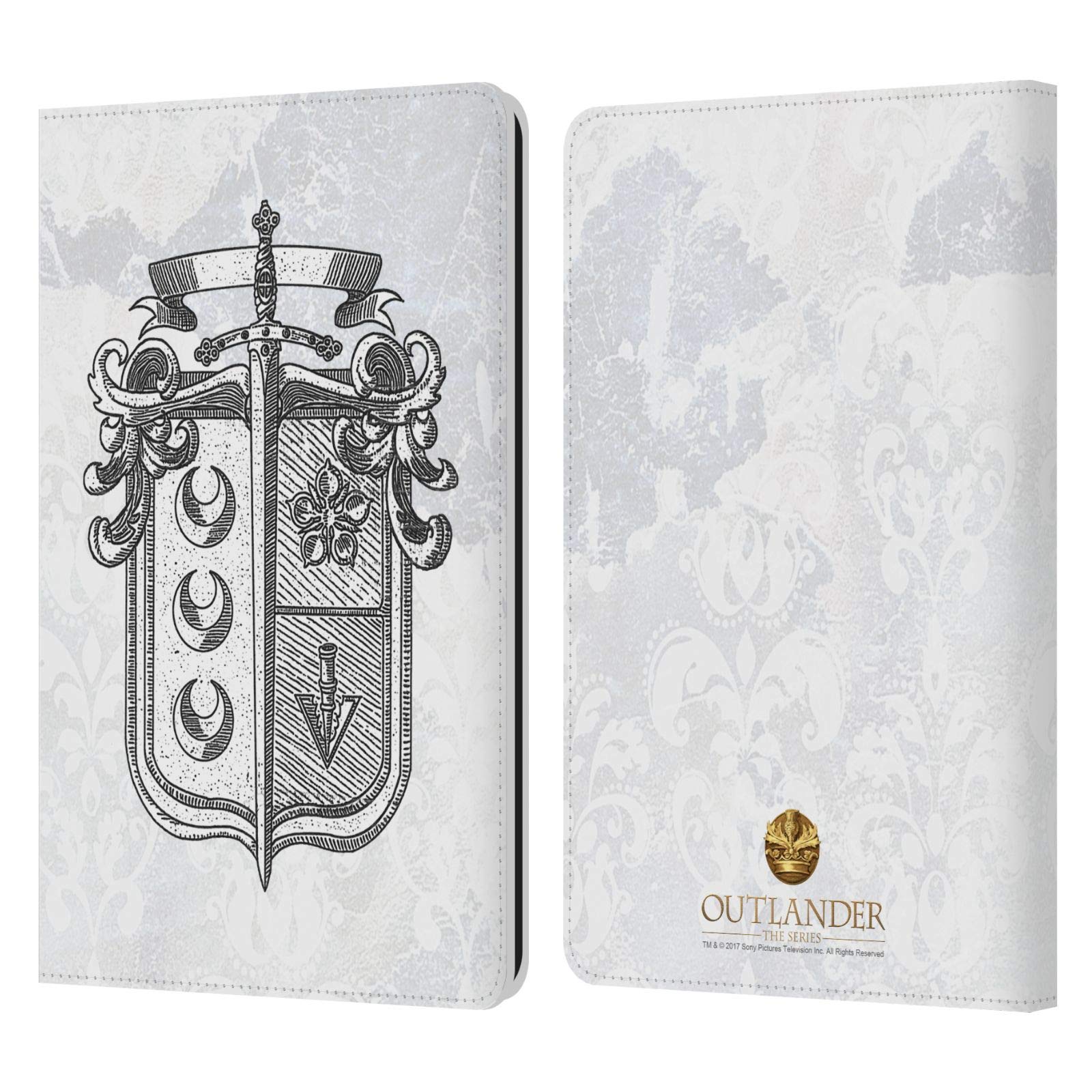Officially Licensed Outlander Fraser Crest Leather Book Wallet Case for Kindle Paperwhite 1/2/3 - Premium Kindle Cover with Clan Fraser Seals - Perfect for Reading & Travel Protection