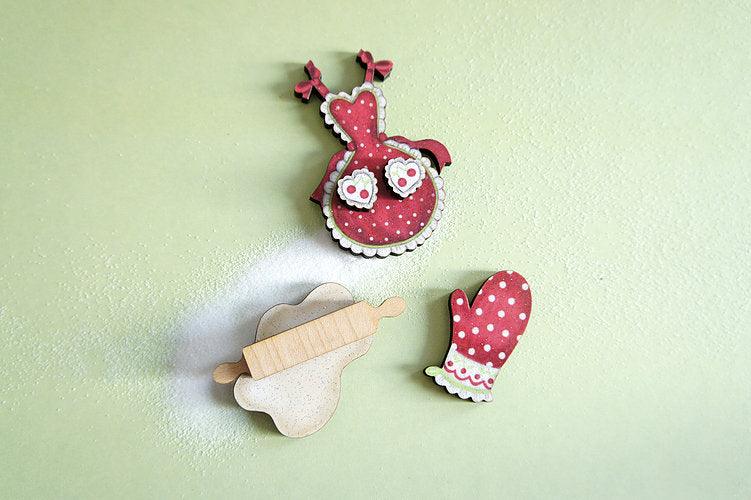 Laliblue 3-Piece Baking Pastries Brooches Set - Cute Cake & Dessert Pins for Bakers, Chefs & Baking Enthusiasts - Perfect for Aprons, Hats & Baking Accessories