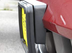 NASA-Style Rubber License Plate Frame for Nissan - Durable Bumper Guard for Cars & Trucks