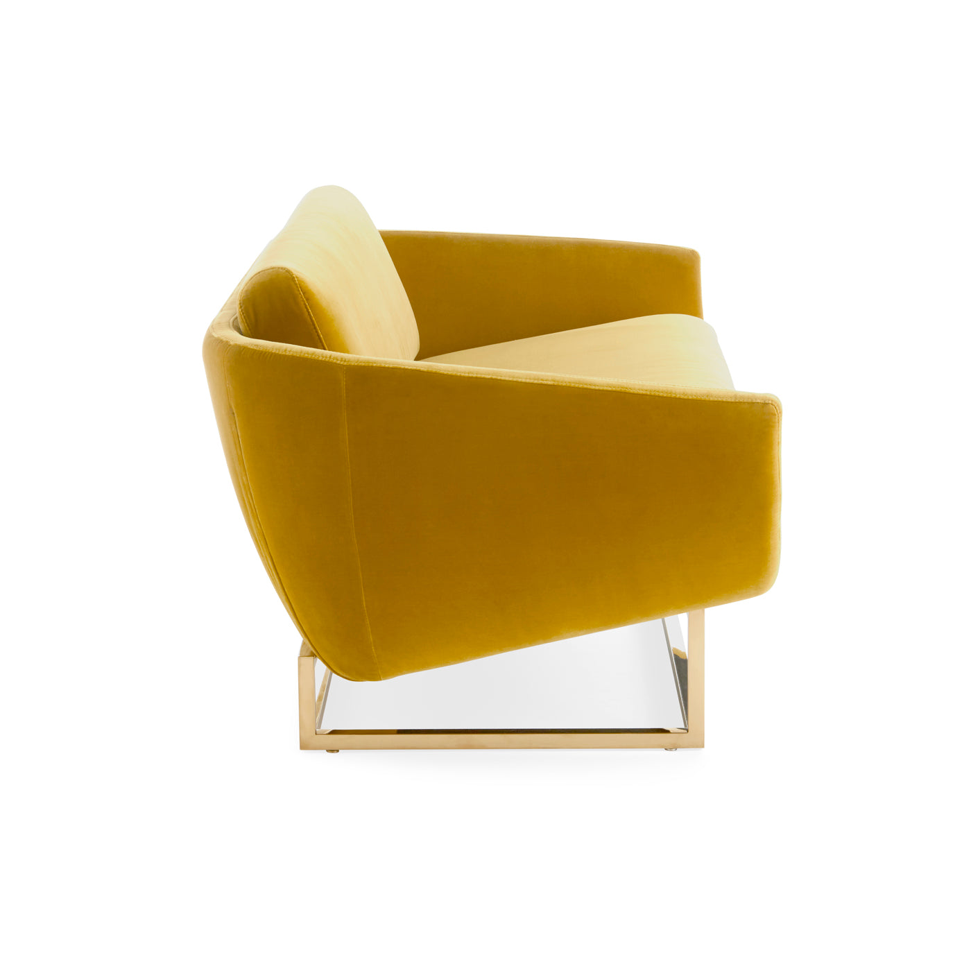 Beaumont 64 Settee - Modern Upholstered Loveseat Sofa for Living Room, Lounge & Office | Comfortable Small Couch with Sturdy Wooden Legs