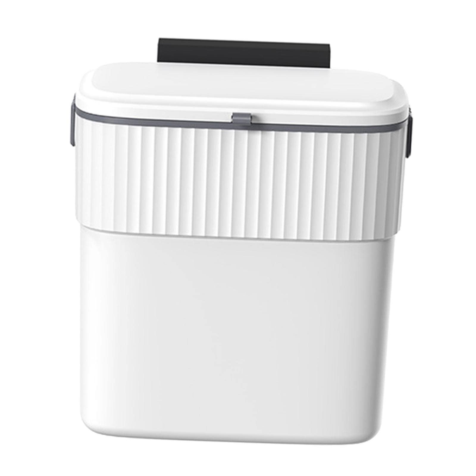 SM SunniMix 9L Kitchen Compost Bin with Sealed Lid, Slide Open Cabinet Hanging Trash Can, Space-Saving Door Garbage Bin for Eco-Friendly Waste Disposal in Modern Kitchens