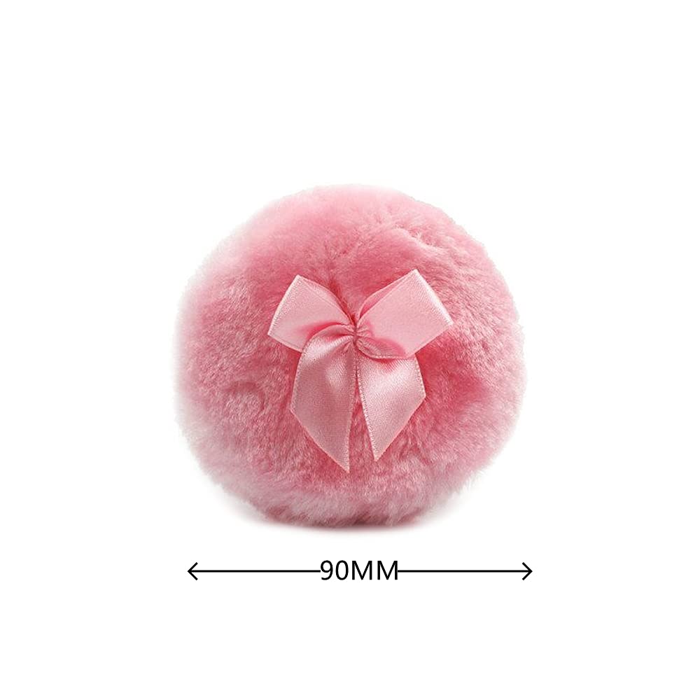 4 Pcs Soft Fluffy Plush Powder Puffs - Bowknot Design for Face & Body Makeup Application - Perfect for Loose Powder, Setting Powder & Blush Touch-Ups