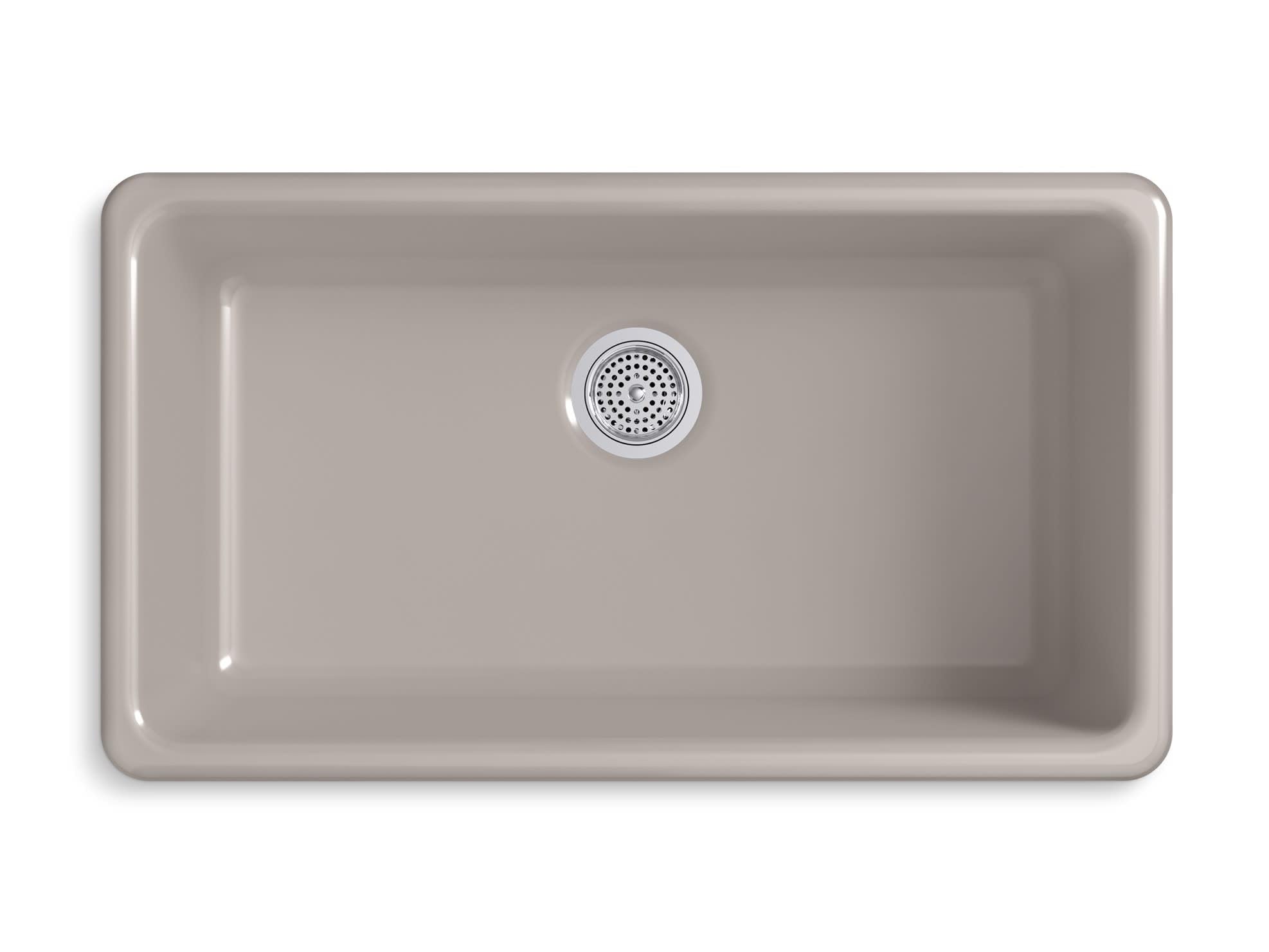 KOHLER 5707-0 White Iron/Tones Kitchen Sink - Durable Stainless Steel Drop-In Sink for Modern Kitchens, Easy Cleaning & Food Prep