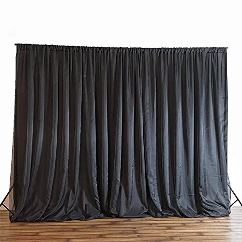 20 ft x 10 ft Black Chiffon Fabric Backdrop - Photography Background Curtain for Studio, Wedding, Party Decor & Event Supplies | Perfect for Photo Shoots, Stage Design, and Home Decoration