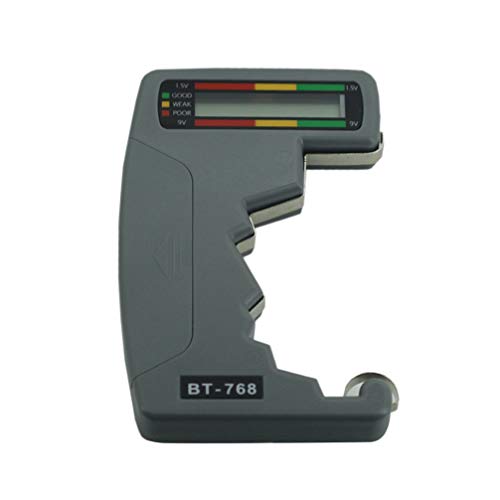 iplusmile Universal Battery Tester - Portable Dial Type for 9V, 1.5V, AAA, C, D & Button Cell Batteries | Ergonomic Design | Perfect for Home, Office & Emergency Kits