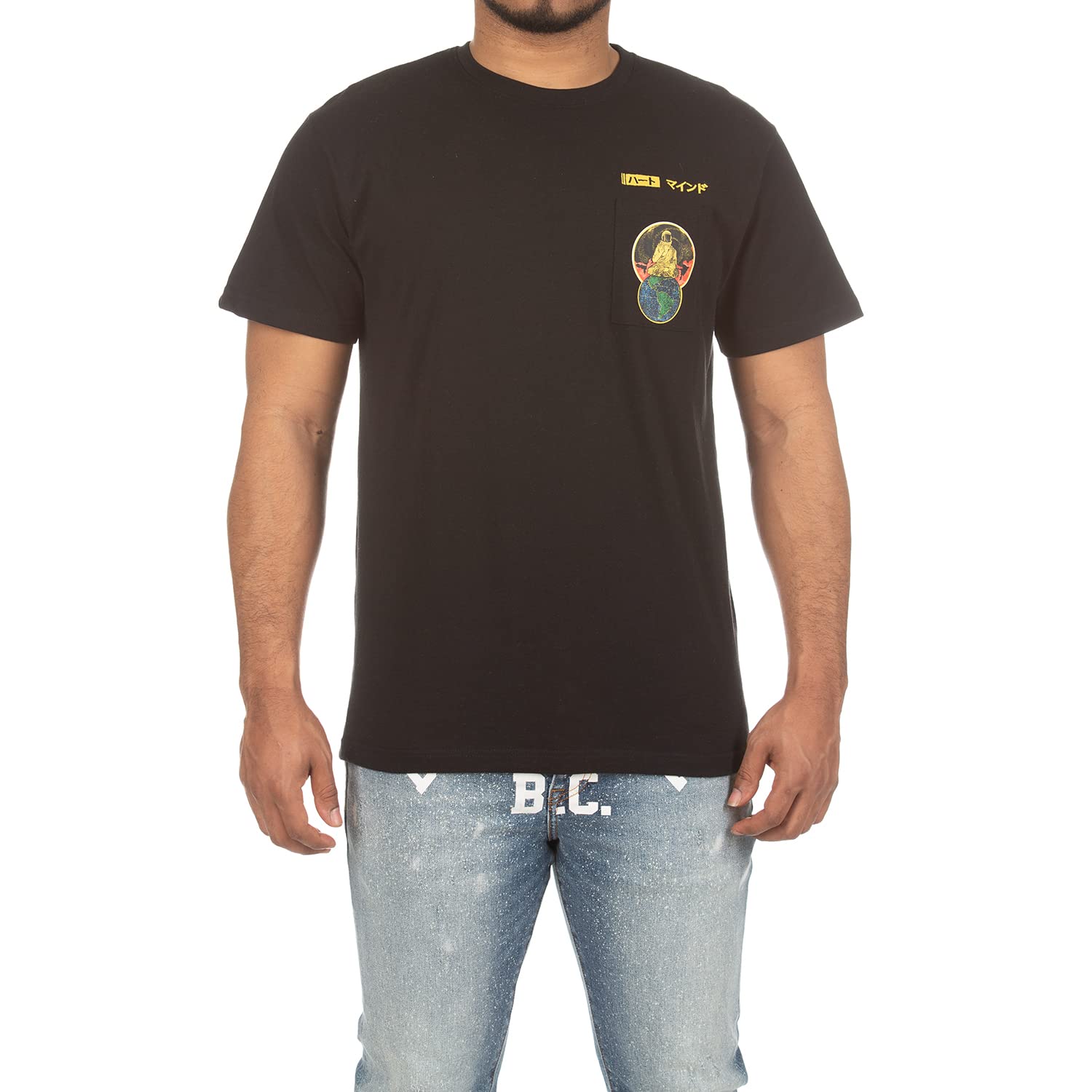 Billionaire Boys Club Men's Short Sleeve T-Shirt - World Peace Graphic Knit Tee for Casual Wear & Street Style