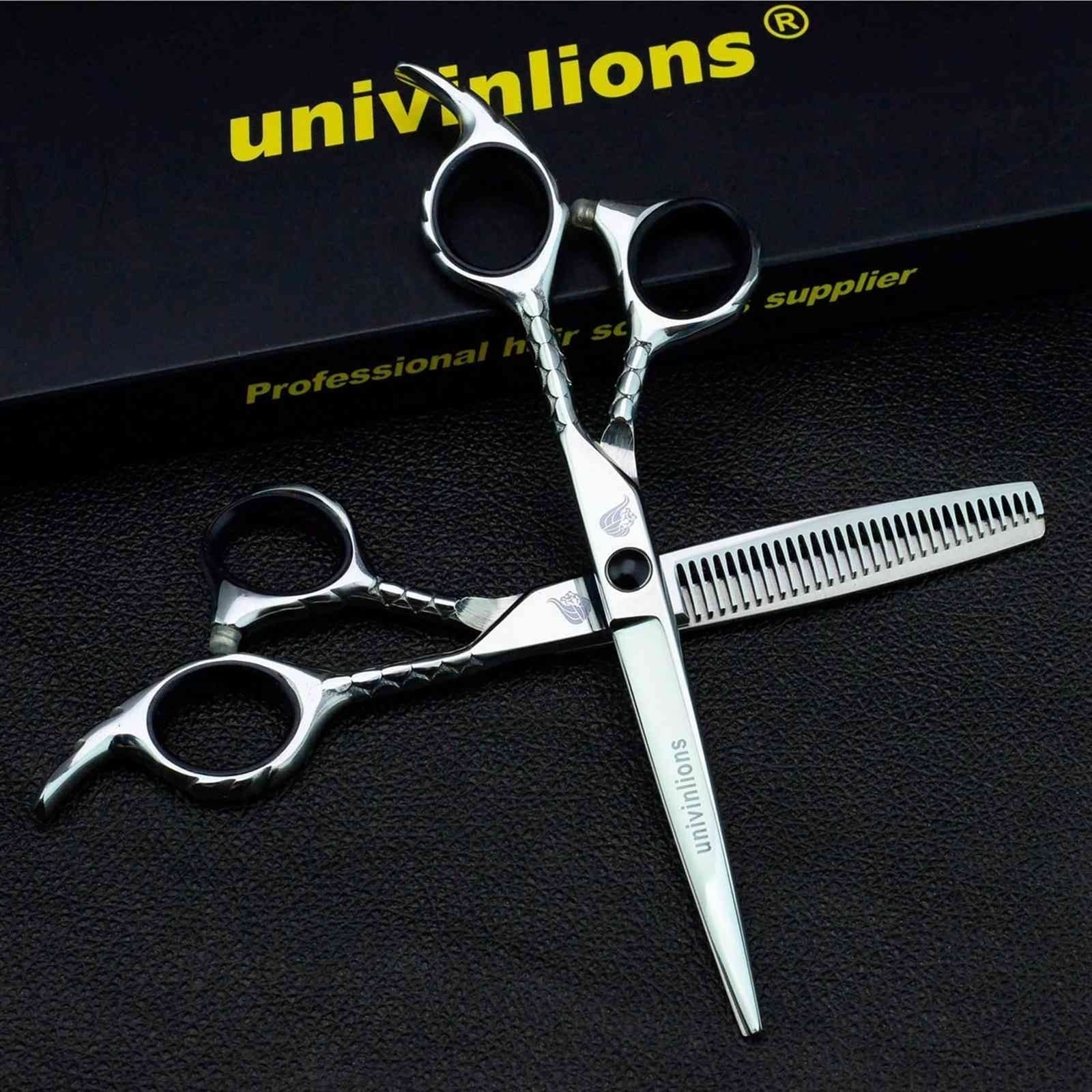 ATRIXU 6.0 Inch Professional Hair Cutting Scissors Set - Japanese Steel Barber Shears, Hairdressing Scissors, Comb & Razor Accessories for Salon, Hairstylist & Home Hair Cutting - Perfect for Styling, Trimming & Hairdressing