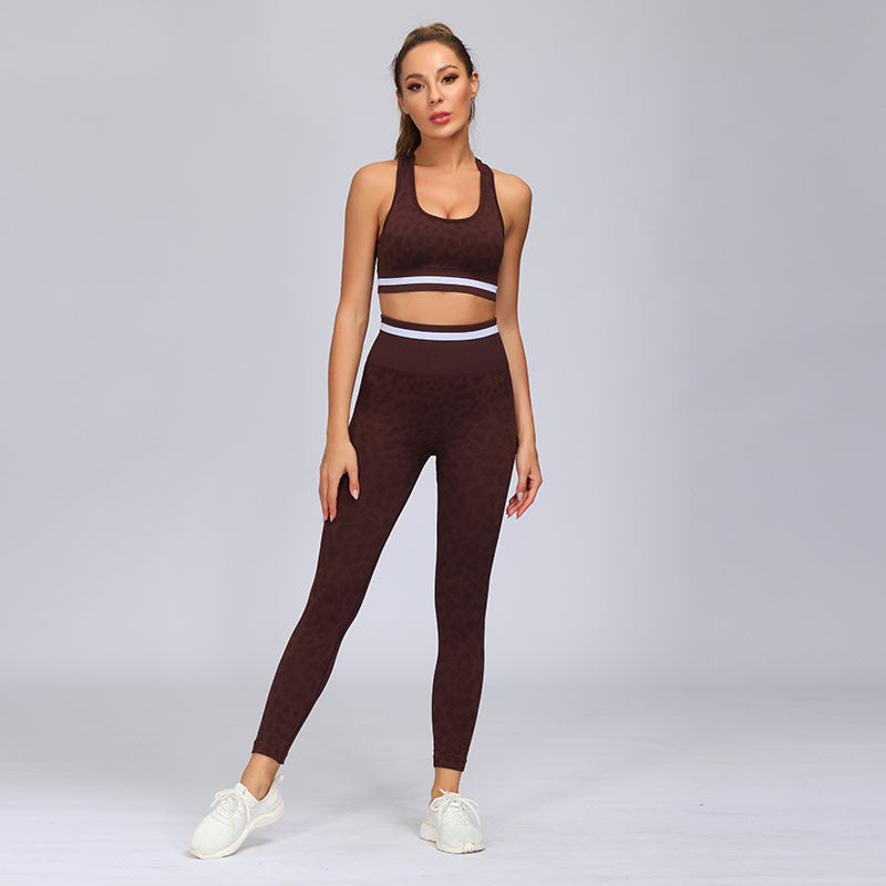 High Waist Seamless Yoga Pants & Sports Bra Set for Women - Comfortable Workout Outfit for Yoga, Gym & Running