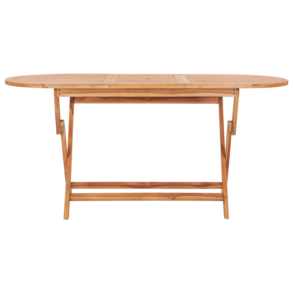 Premium 7-Piece Teak Wood Folding Patio Dining Set - Weather-Resistant Outdoor Furniture for Garden, Backyard, Terrace, Porch & Poolside (Table + Chairs) | Perfect for Al Fresco Dining & Outdoor Entertaining