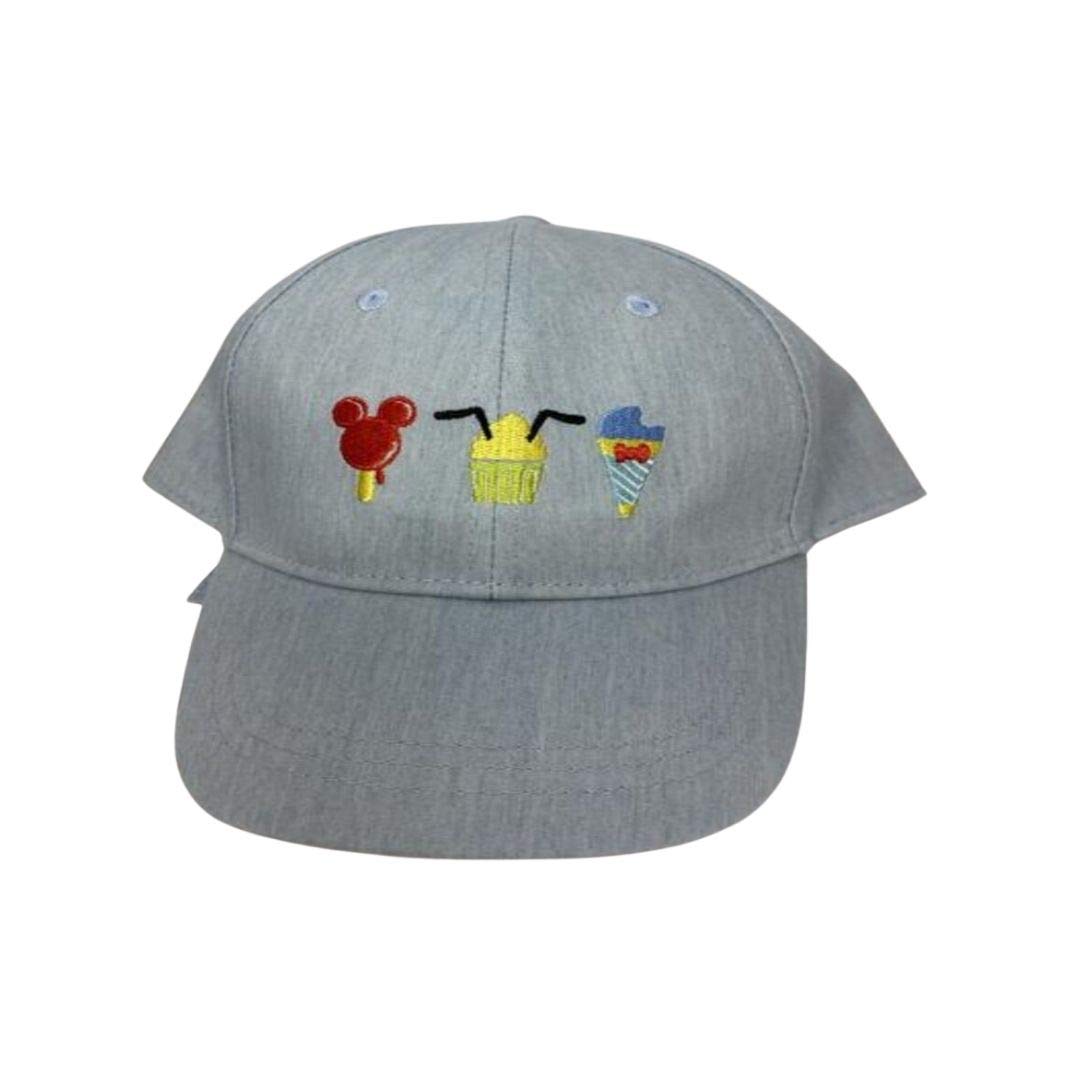 Disney Youth Foodie Snacks Baseball Cap for Kids (M/L) - Light Blue | Adjustable Cotton Hat for Boys & Girls | Perfect for Outdoor Sports, School, and Casual Wear