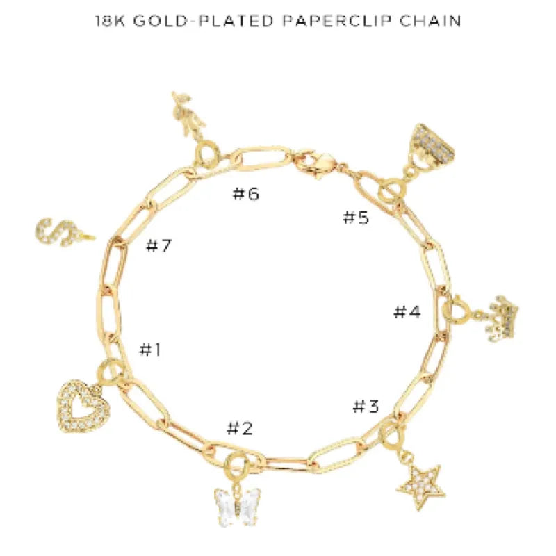 Charm Bracelet with Assorted Charms - Elegant Adjustable Jewelry for Women & Girls - Perfect for Gifts, Parties & Everyday Wear - $70.00