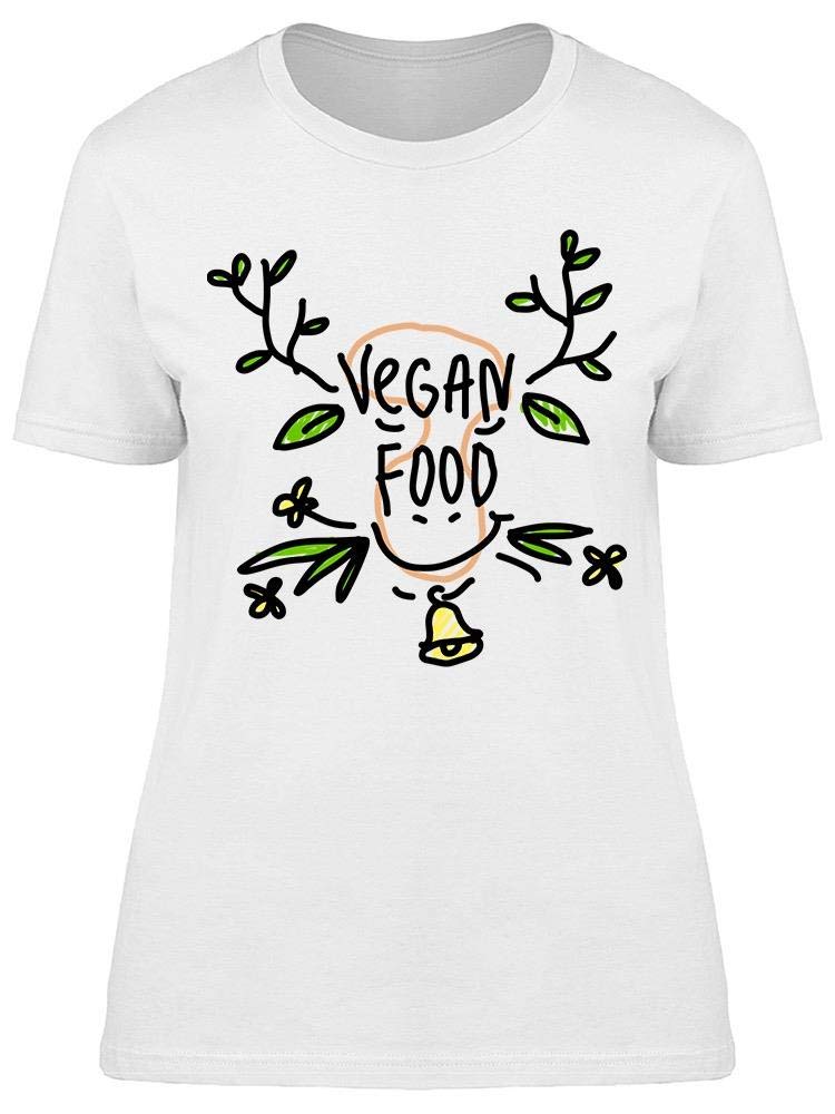Smartprints Vegan Food Branches Graphic T-Shirt for Women - Eco-Friendly Casual Wear for Everyday Outfits & Vegan Lifestyle