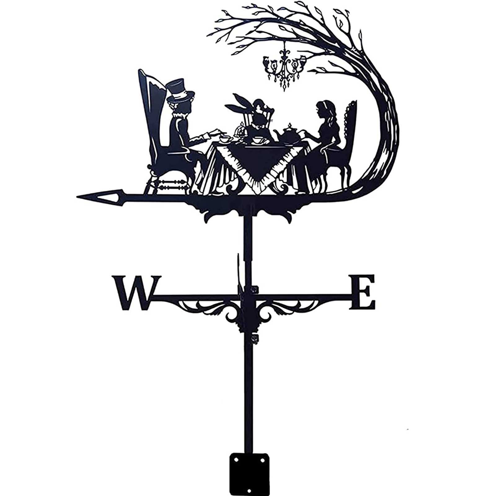 3D Metal Weather Vane with Multi-Position Mounting Bracket - Wind Direction Indicator for Outdoor Garden, Patio & Roof Decor - Perfect for Home, Farmhouse & Coastal Style Decoration