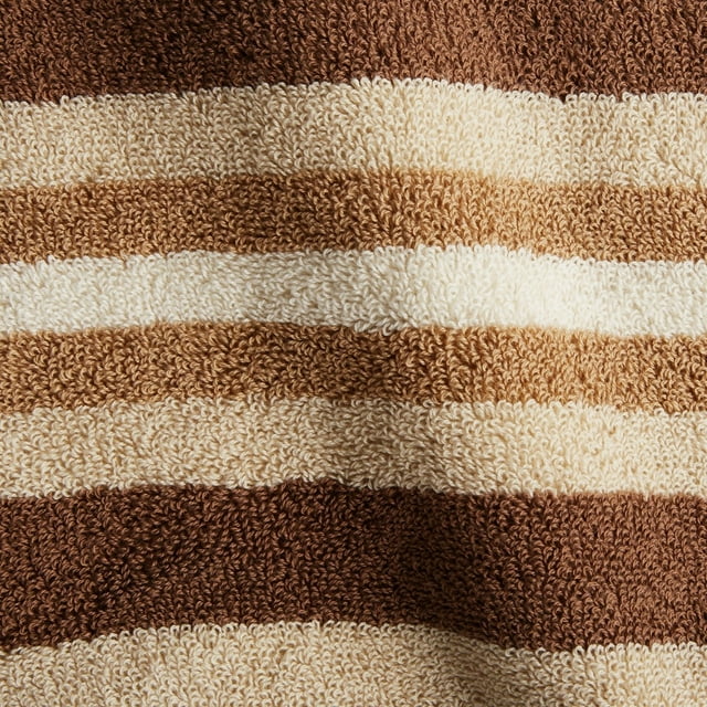 Premium Cotton Stripe 2-Piece Bath Sheet Set - Ultra Soft & Absorbent Towels for Spa, Bathroom & Beach Use