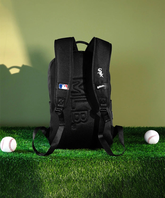 MLB Chicago White Sox Laptop Backpack 15.6 Inch - Officially Licensed Baseball Team Backpack for School, Work & Travel - Durable College Bookbag with USB Charging Port