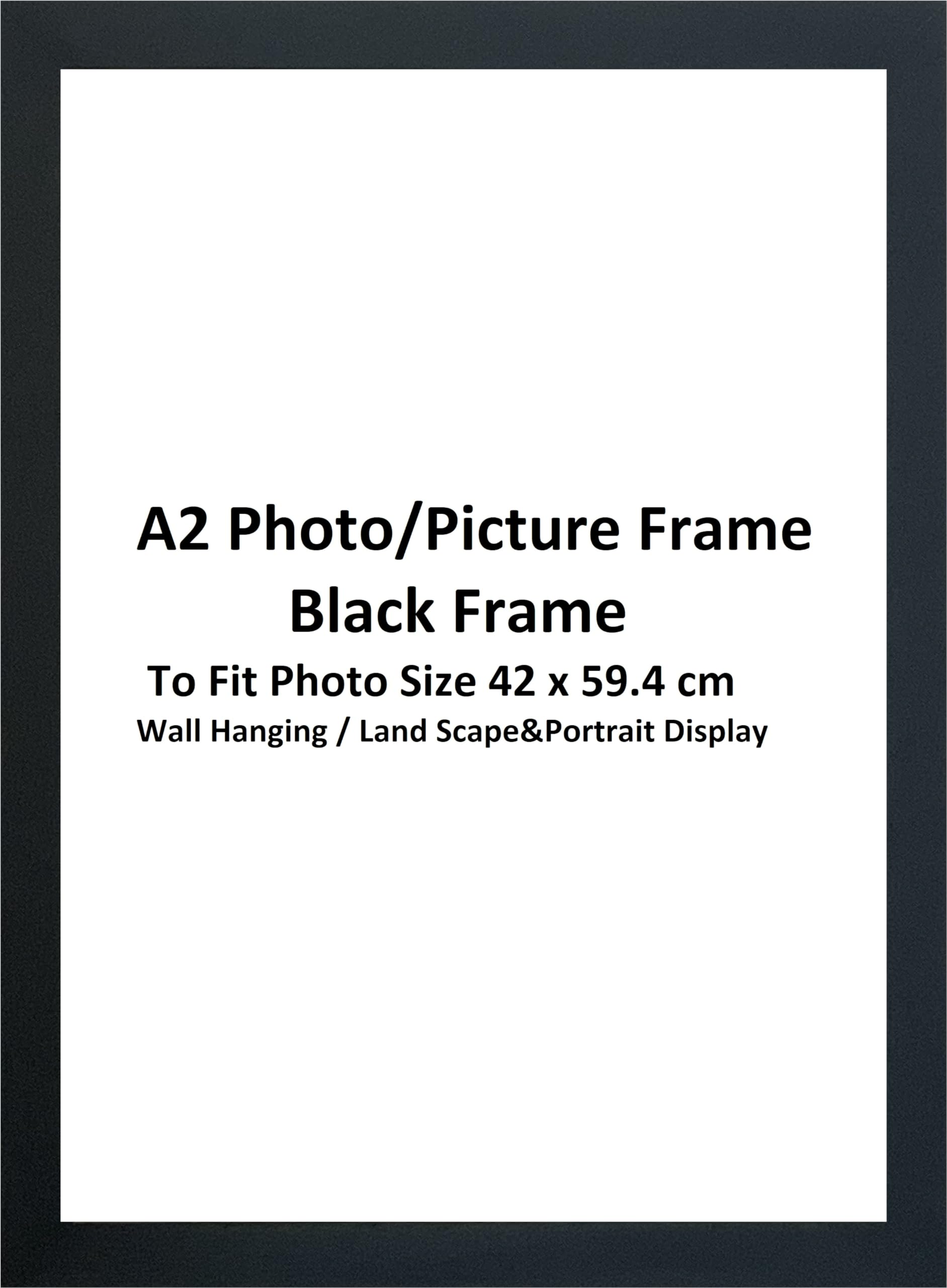 DECORO A2 Black Photo Frame - 16.5x23.4 Inch Poster Frame with Shatter-Resistant Glass - Perfect for Wall Art, Family Photos, Office Decor & Gallery Displays