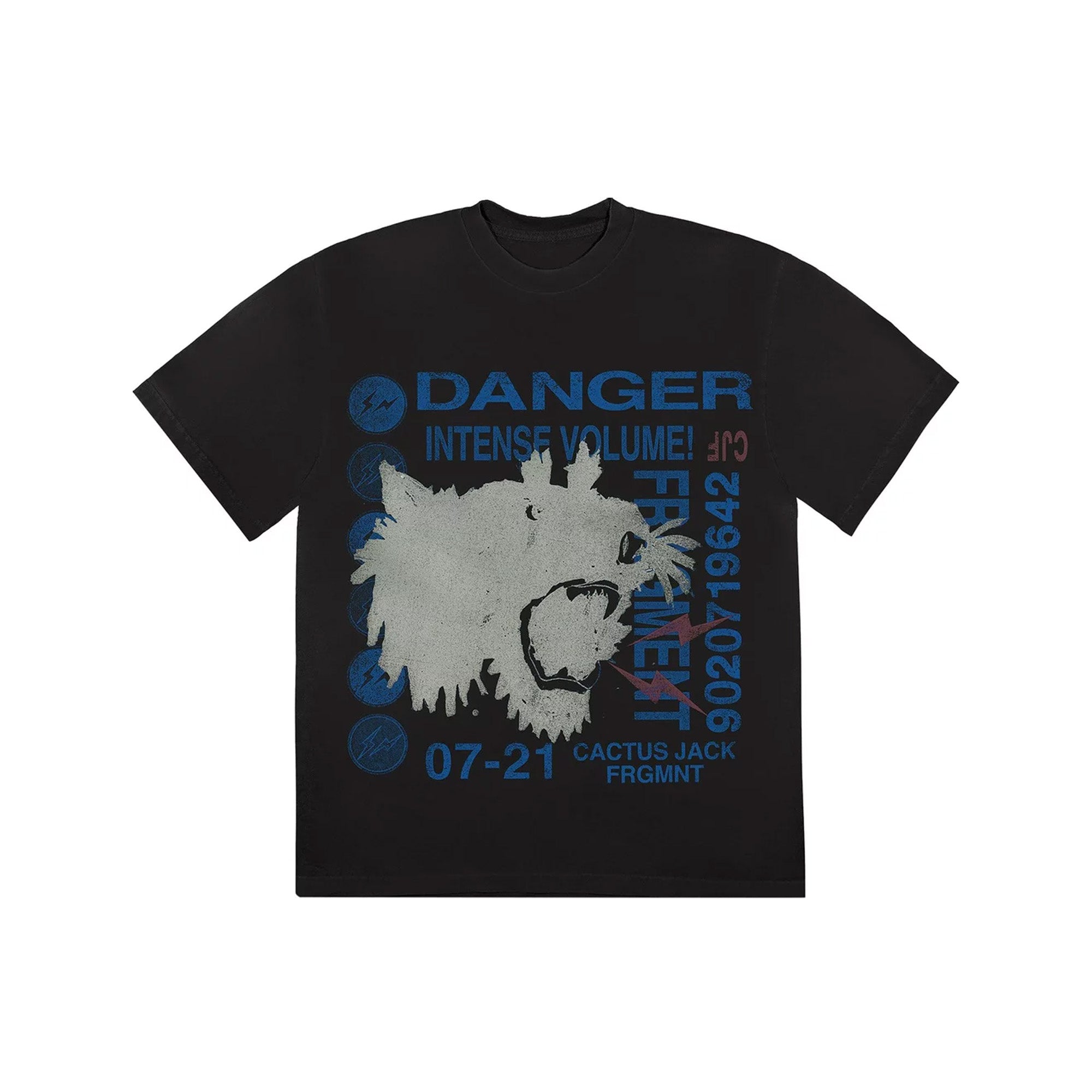 Travis Scott x Fragment Cactus Jack Danger T-Shirt - Black | Hip Hop Streetwear for Concerts & Casual Outfits