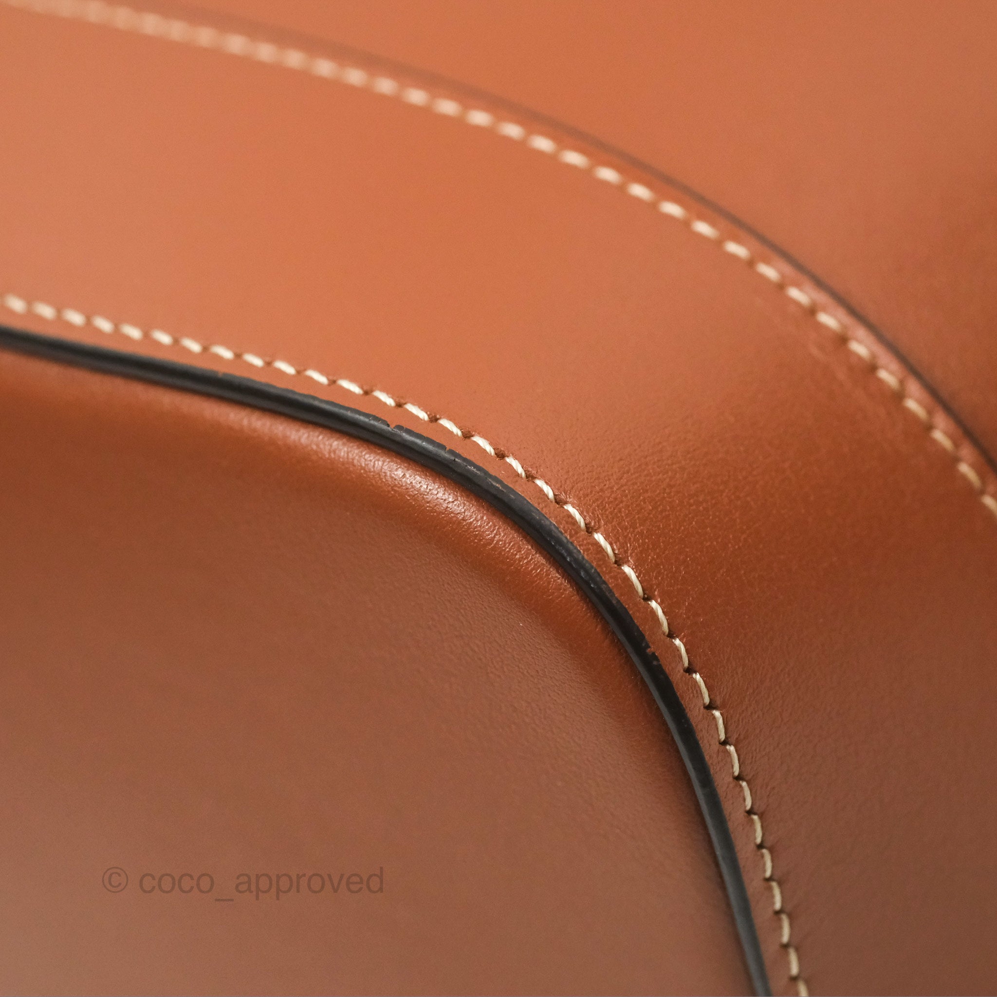Celine Small Bucket Bag in Genuine Calfskin Leather - Triomphe Tan Crossbody Purse for Women | Perfect for Work, Travel & Everyday Use