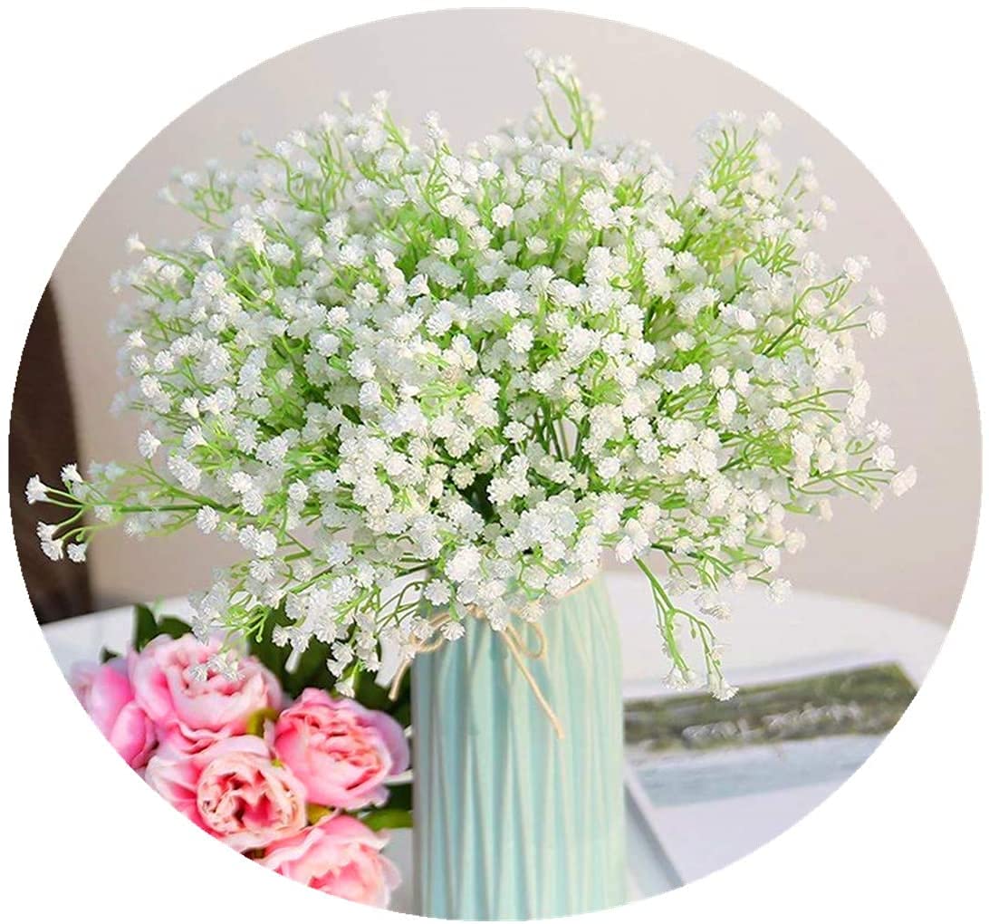 LOVENIMEN Artificial Gypsophila Fake Flowers - 4 Pack Realistic Baby Breath Plastic Plants for Wedding Bouquets, Bridal Centerpieces, Party Decor, Home & Garden Decorations - Perfect for Indoor/Outdoor Table Arrangements, Verandah & Corridor Displays