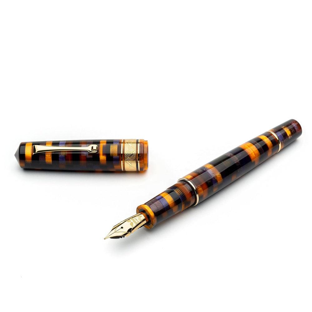 Leonardo Fountain Pen Mosaico with 14K Gold Nib - Premium Writing Instrument for Calligraphy, Journaling & Elegant Note-Taking