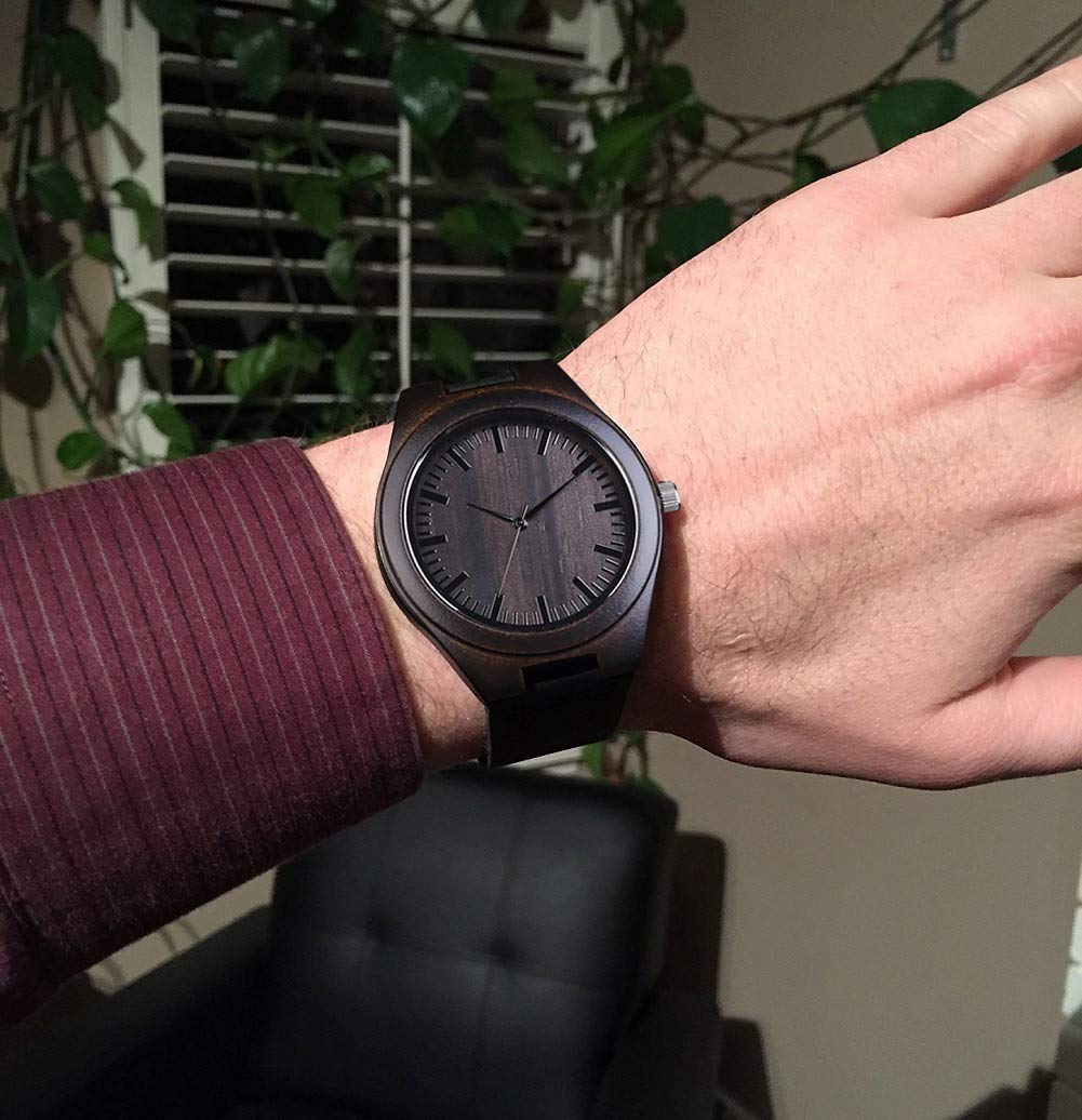 WASTIME Wooden Watch for Men & Women - Stylish Chronograph Military Casual Calendar Wooden Watch with Date Display | Perfect for Outdoor Adventures, Daily Wear & Unique Gifts