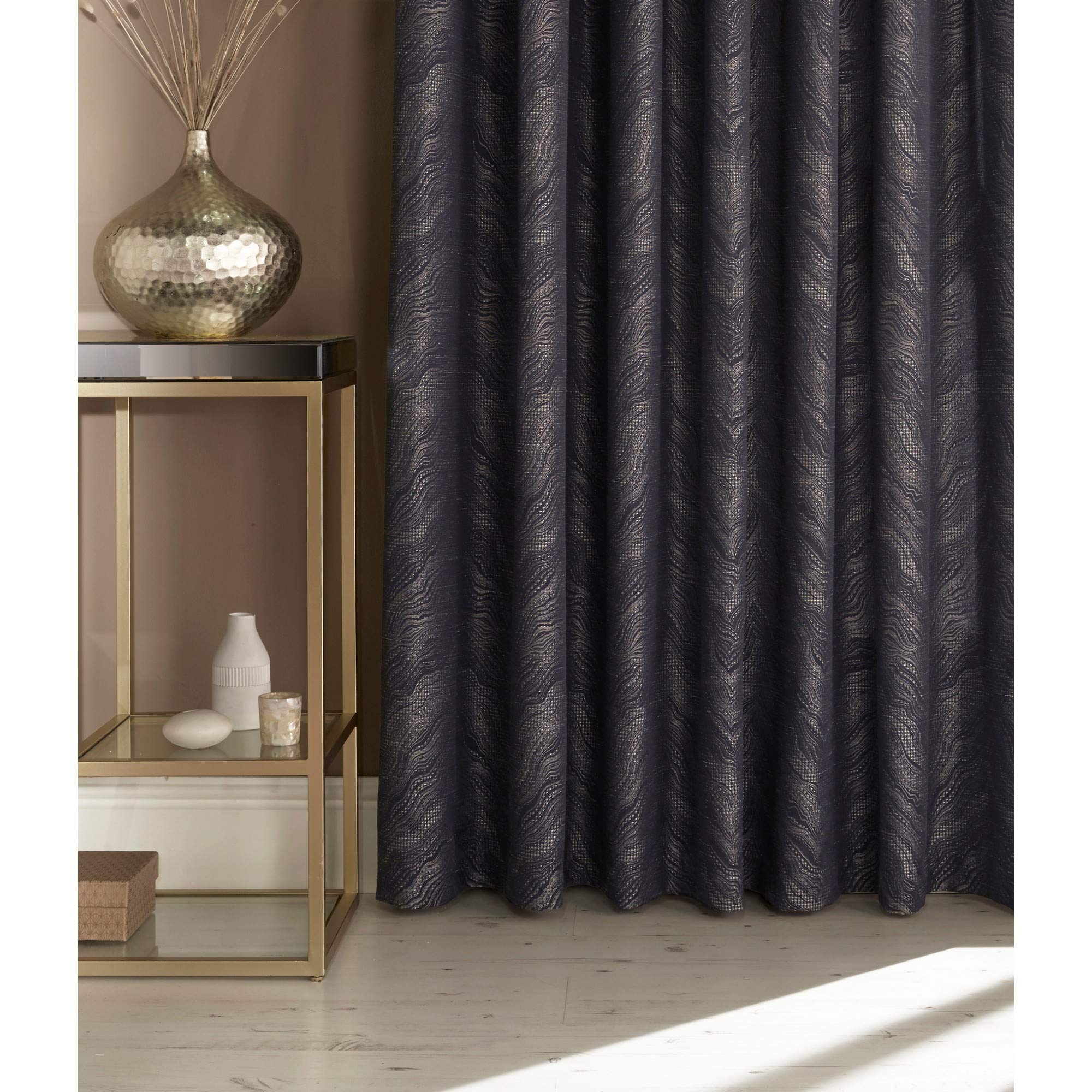Himalaya Jacquard Design Eyelet Curtains (Pair) - Elegant Window Treatments for Living Room, Bedroom & Home Decor
