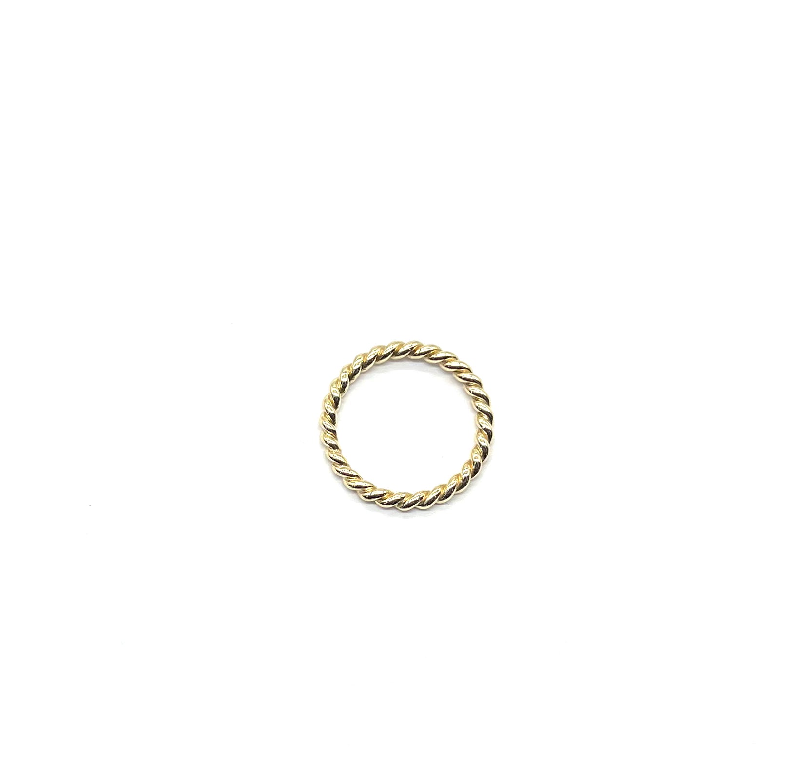 14K Yellow Gold Pandora Cable Twist Band Ring - Elegant Stackable Jewelry for Women, Perfect for Gifts, Anniversaries & Everyday Wear