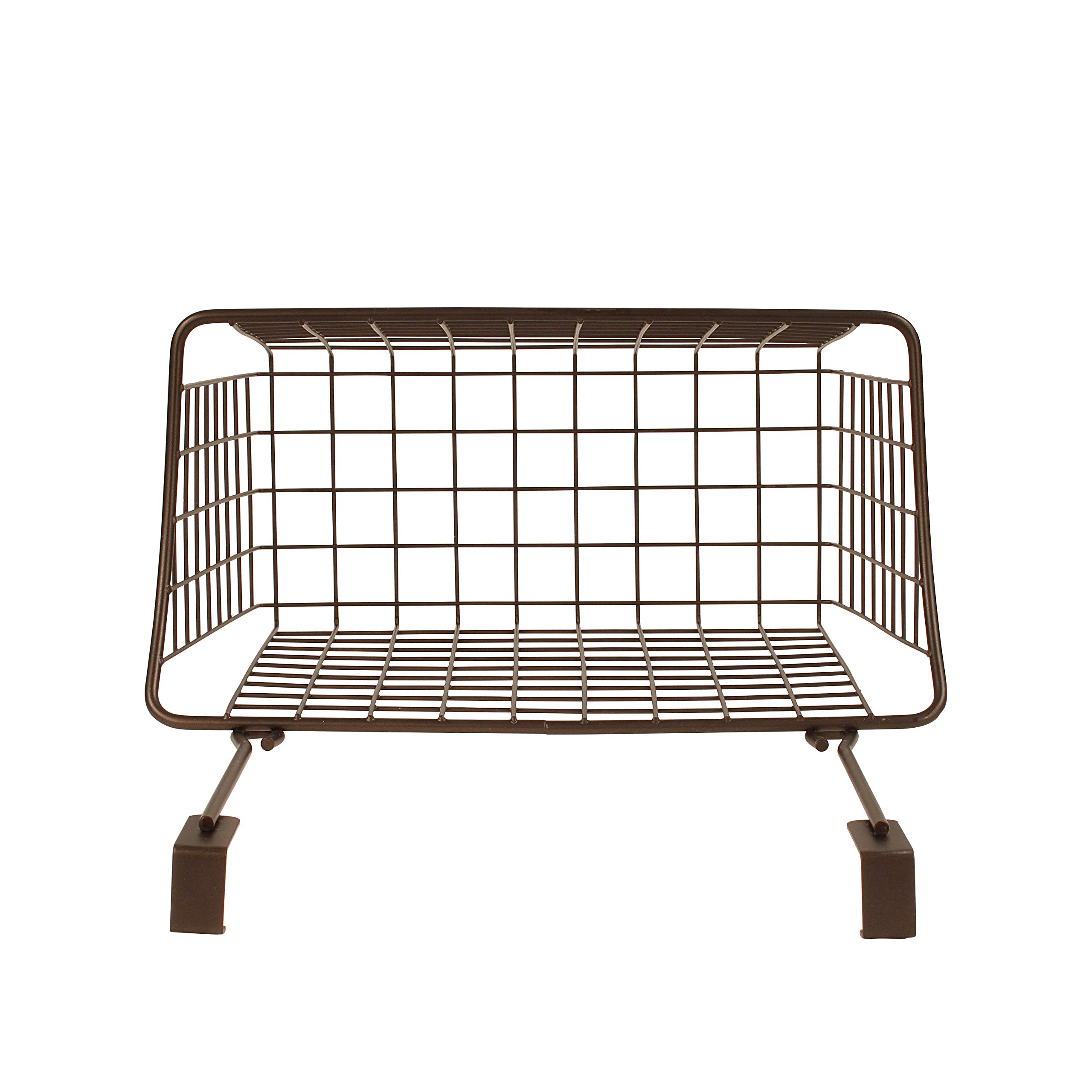 Large Bronze Spectrum Hanging Baskets - Over Cabinet Wire Storage Organizer for Kitchen & Bathroom - Perfect for Cleaning Supplies, Washcloths & Hand Towels | Space-Saving Home Organization Solution