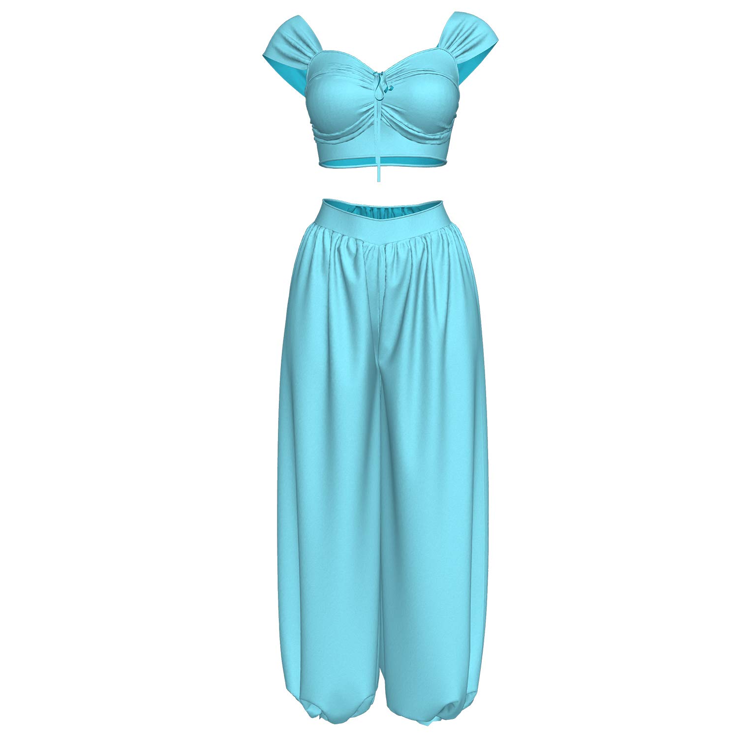 Princess Jasmine Costume India Belly Dance Arabian Dress for Halloween, Christmas, Cosplay & Party Outfit - Blue | Perfect for Halloween Costumes, Arabian Nights Theme Parties & Belly Dance Performances