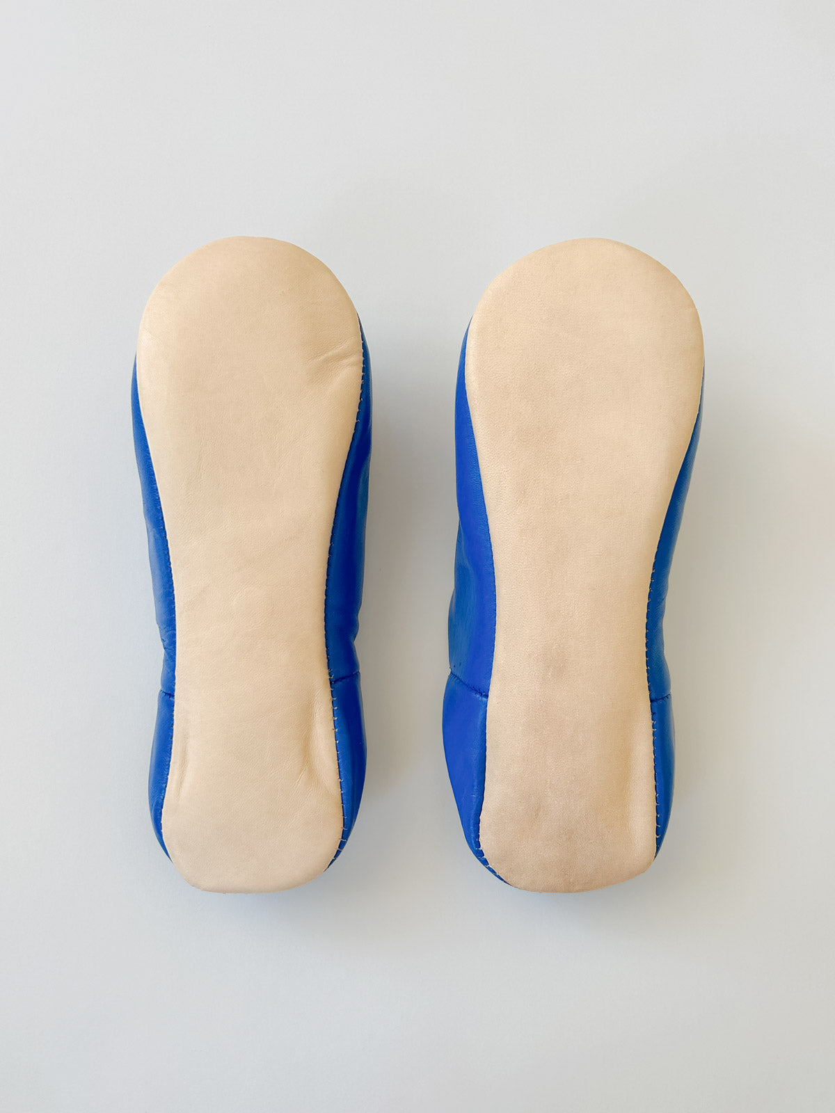 Authentic Moroccan Babouche Slippers - Soft Leather Majorelle Blue House Shoes | Perfect for Home, Lounge & Cultural Fashion