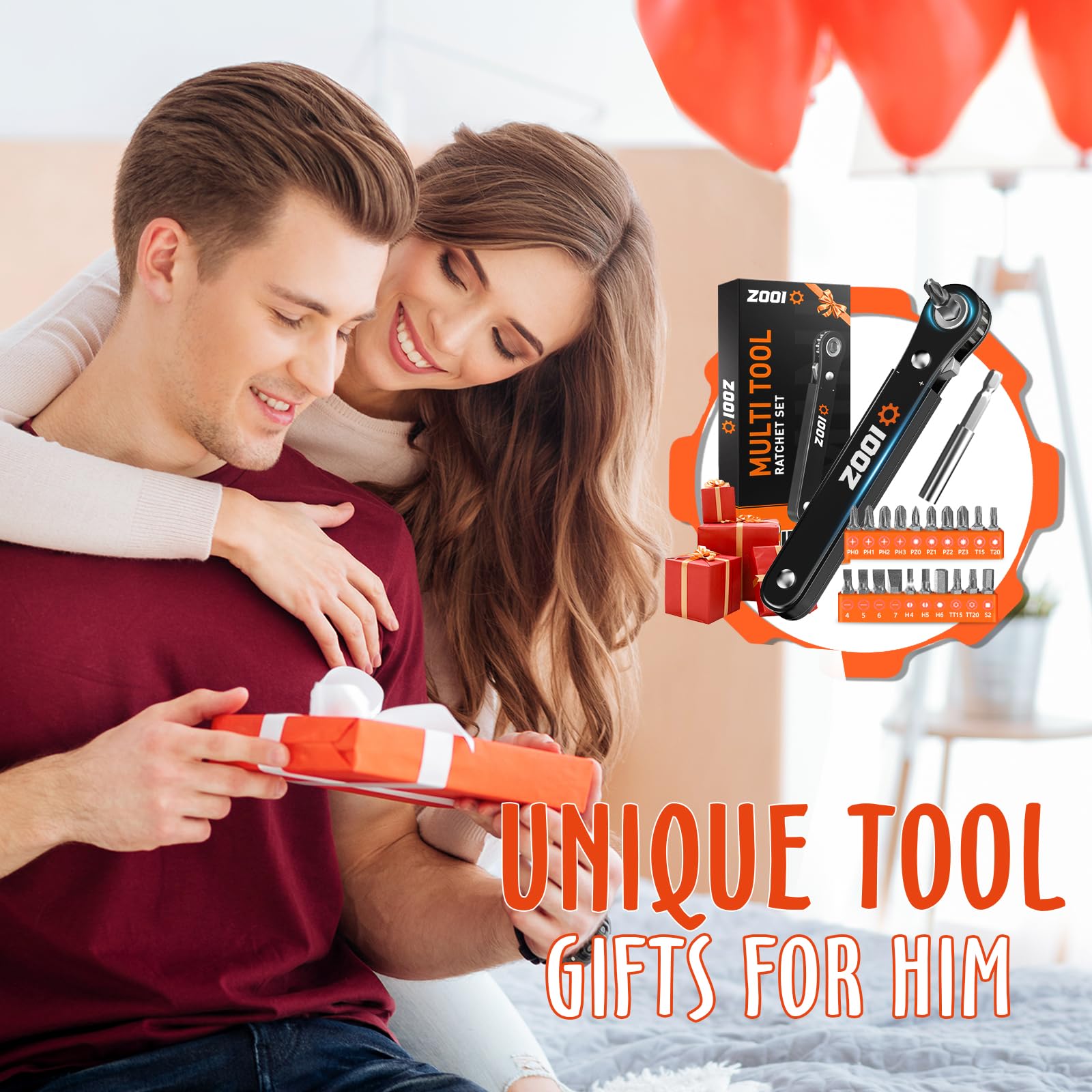 ZOOI 22-in-1 Ratcheting Pocket Screwdriver Set - 90 Degree Right Angle Screwdriver with Low Profile Design - Perfect EDC Tool for Tight Spaces - Ideal Gift for Men, DIY Enthusiasts & Mechanics (Use for Electronics Repair, Automotive Work & Home Improvement Projects)