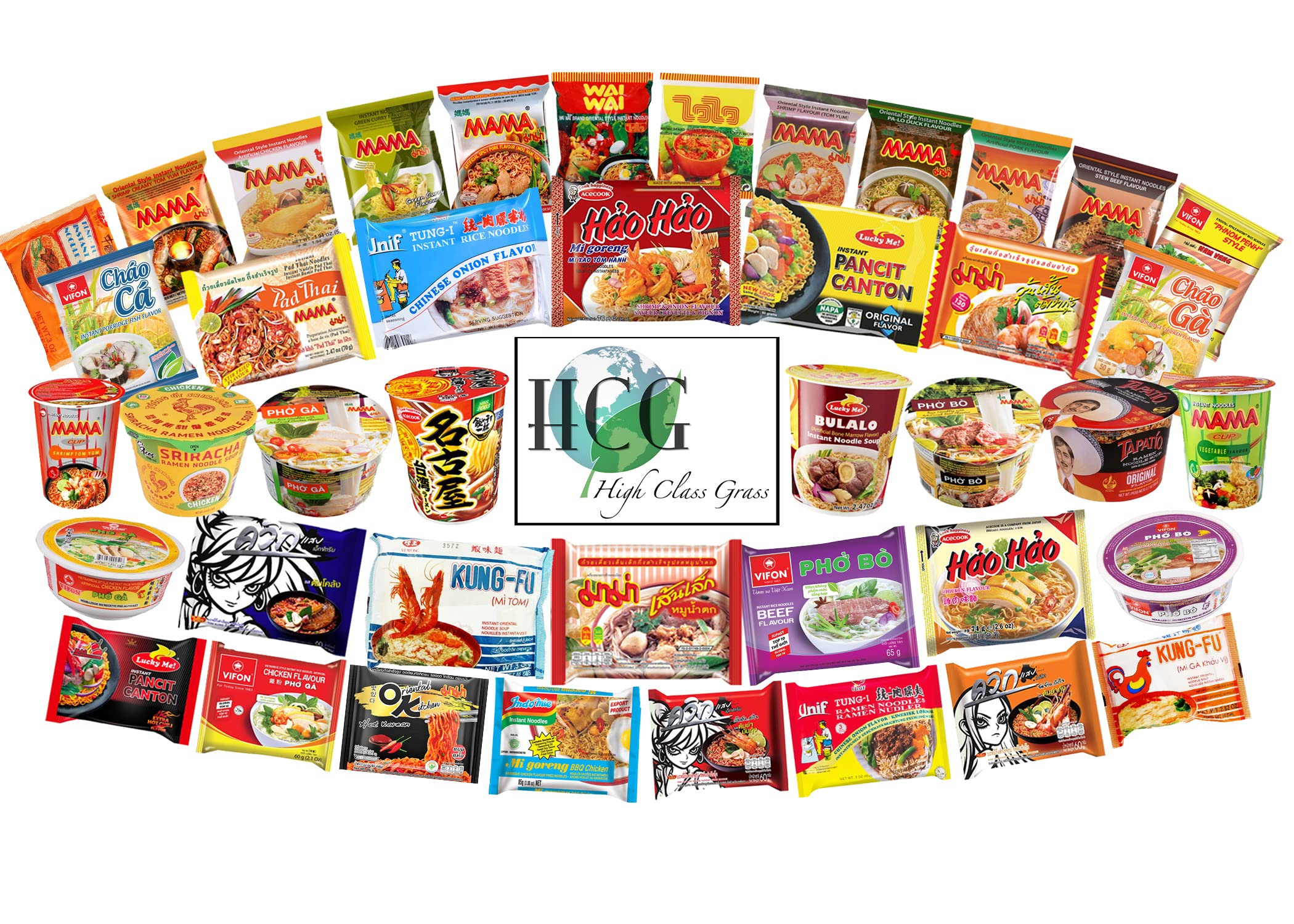 Global Instant Ramen Noodle Variety Pack - 10 Count Japanese, Filipino, Thai & Vietnamese Flavors | International Snack Box with World Sticker | Perfect for College Dorms, Office Lunches & Late Night Snacks