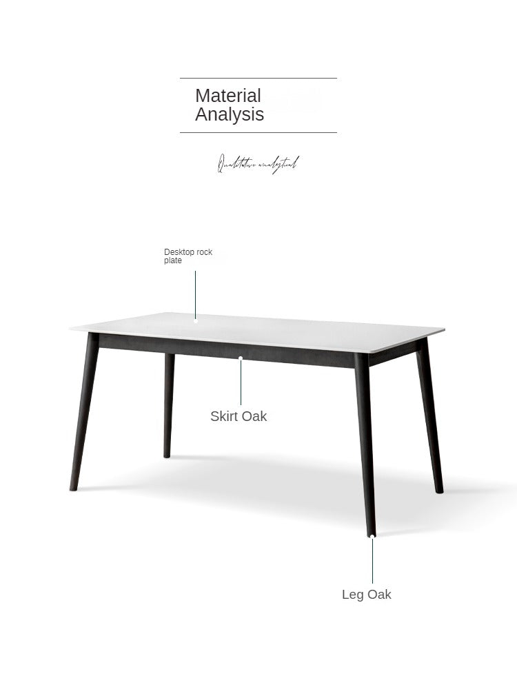 Solid Oak Wood Rock Plate Dining Table - Rustic Farmhouse Style for Kitchen, Dining Room & Outdoor Patio