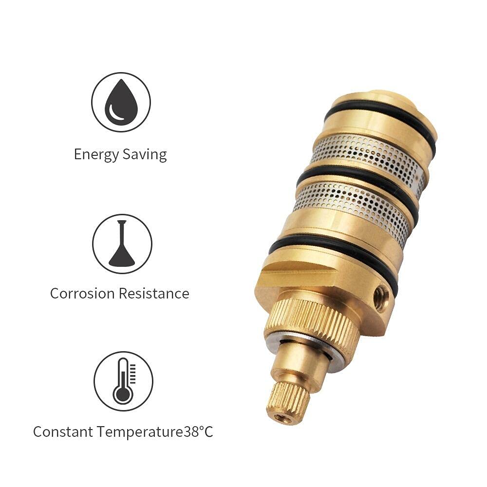 AFUDER Thermostatic Shower Valve - Brass Wall Mounted Shower Mixer Tap with 1-Way Output for Hot & Cold Water - Perfect for Bathroom Renovation & Spa-Like Shower Experience