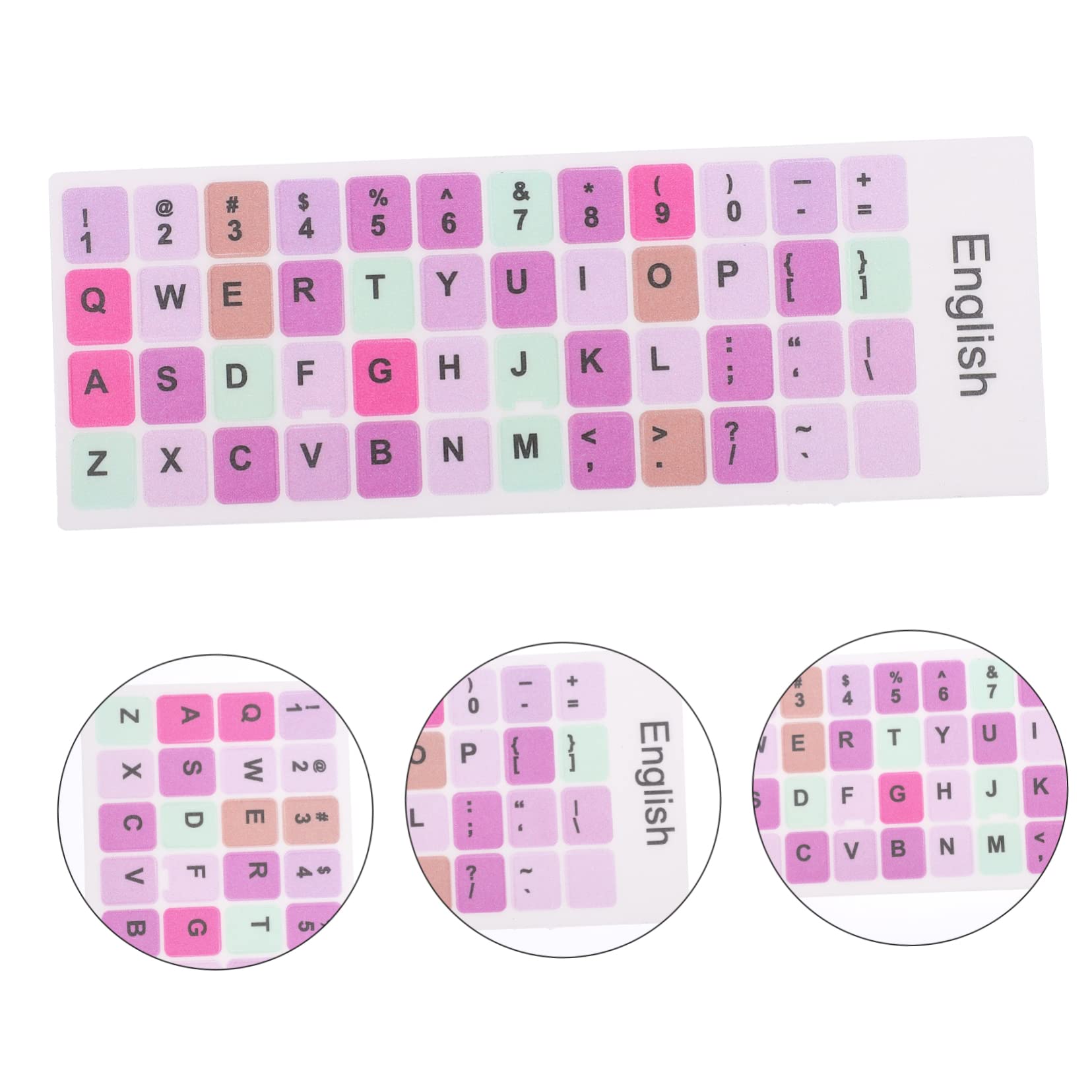 Lurrose 2-Pack Laptop Keyboard Protector Film - Waterproof, Anti-Scratch Keyboard Cover Stickers with English Letters for MacBook, Dell, HP (Perfect for Office, Travel & Coffee Shop Use)