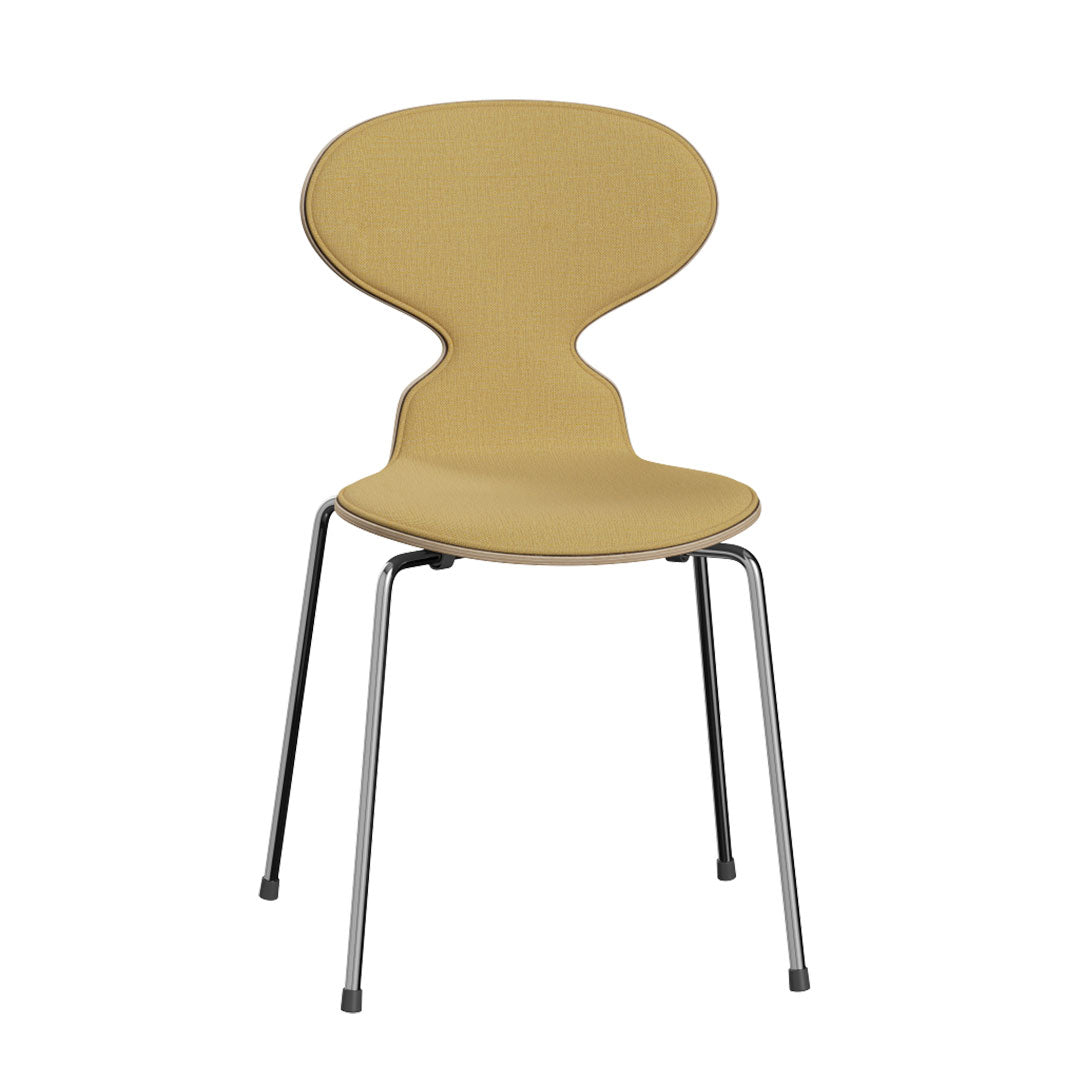 Ant Chair 3101 - Modern Clear Lacquered Wooden Chair with Front Upholstery | Mid-Century Design for Dining Room, Office & Lounge Decor