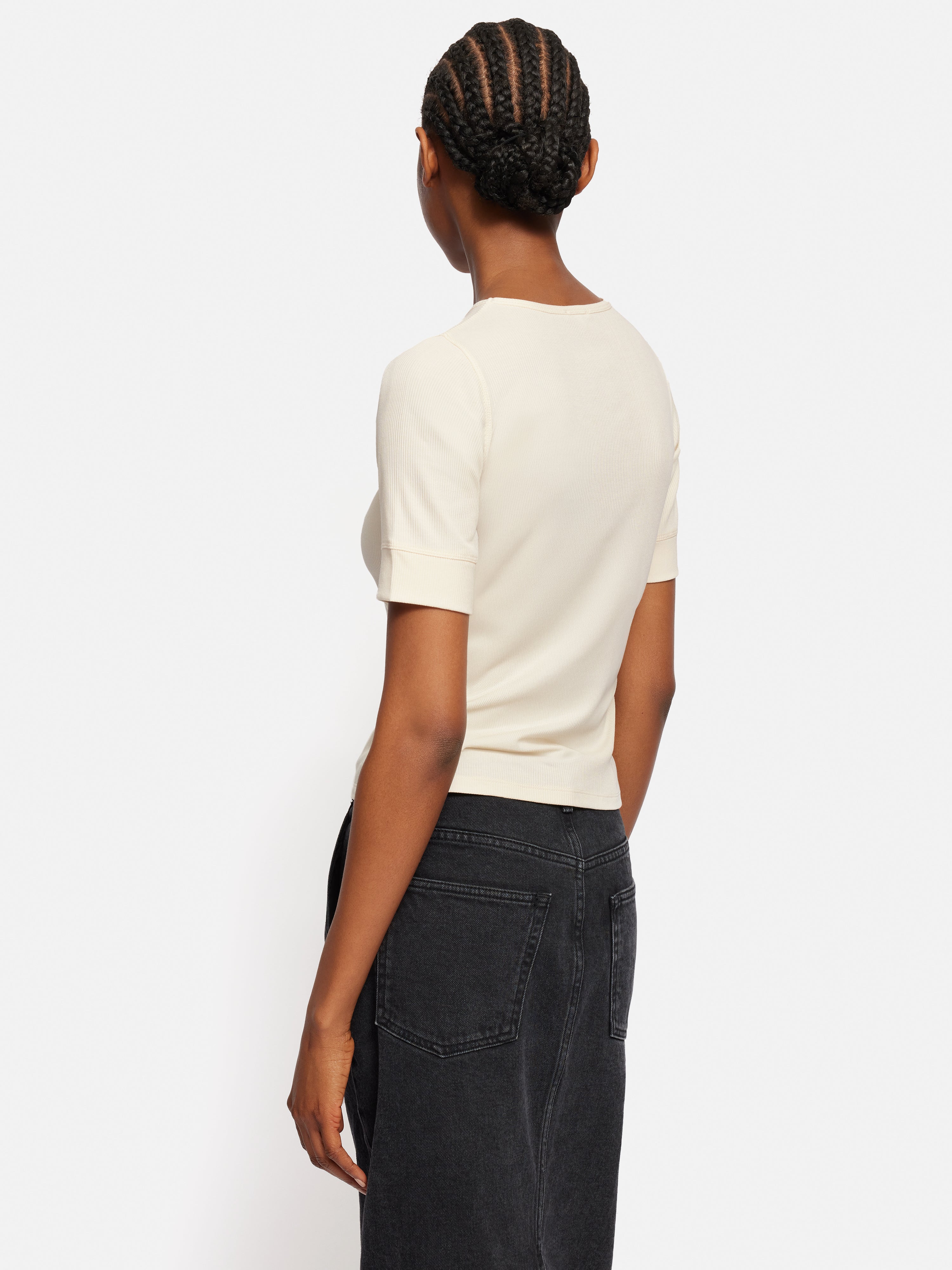Bovey Crew Neck T-Shirt for Men - Soft Cotton Casual Tee in Cream Color | Perfect for Everyday Wear, Outings & Relaxing