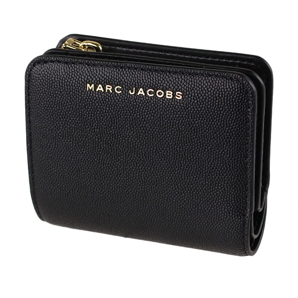 Marc Jacobs M0016993 Small Bifold Black Leather Wallet for Women - Perfect for Everyday Use, Travel & Gift Giving