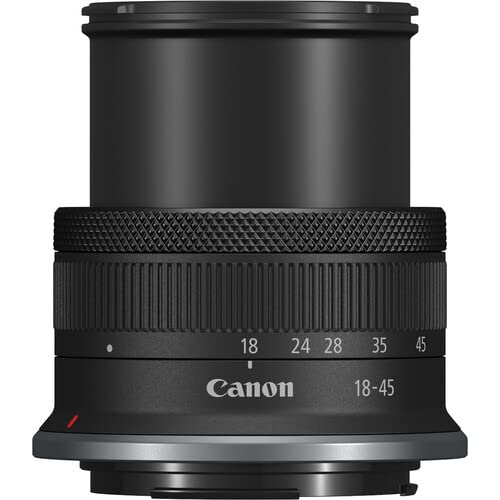 Canon RF-S 18-45mm f/4.5-6.3 IS STM Lens Kit with 64GB Extreme Pro SD Card, Corel Photo Software, Tripod & Accessories Bundle - Perfect for Travel Photography, Vlogging & DSLR Beginners (Renewed)
