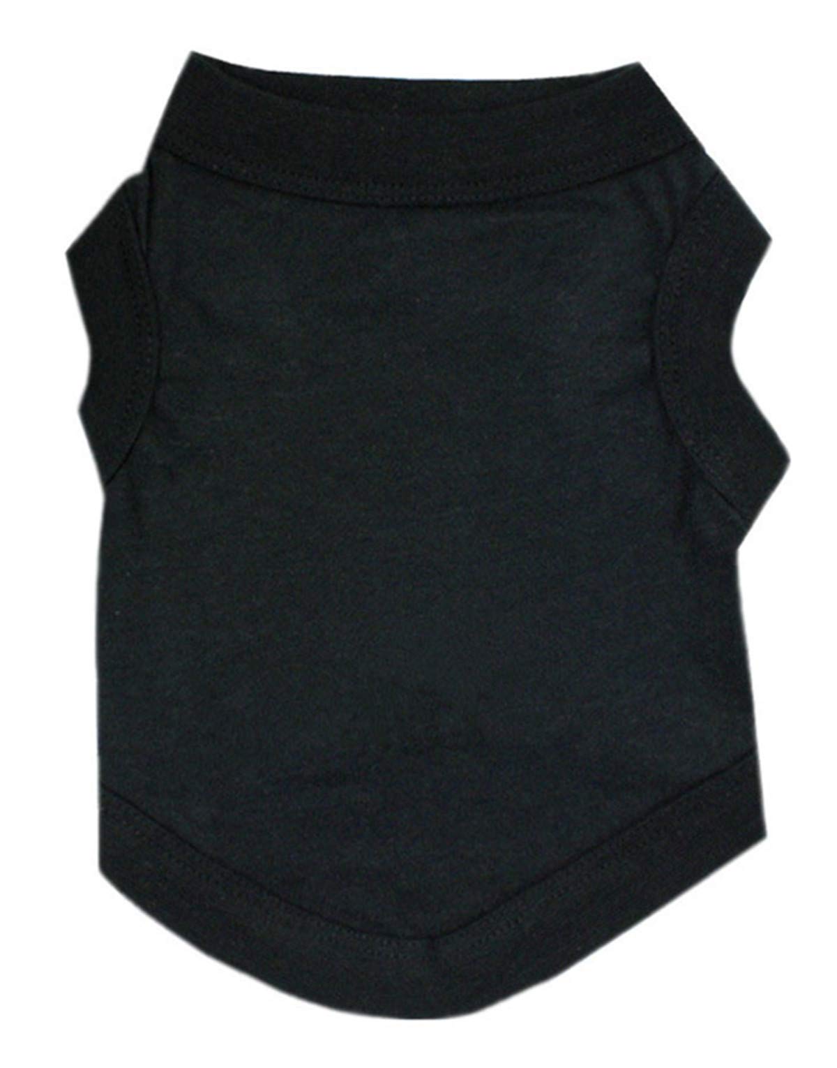 Black Dog Vest Shirt - Breathable Cotton Summer Apparel for Large & Small Dogs & Cats - Perfect for Vacation, Outdoor Adventures & Daily Wear