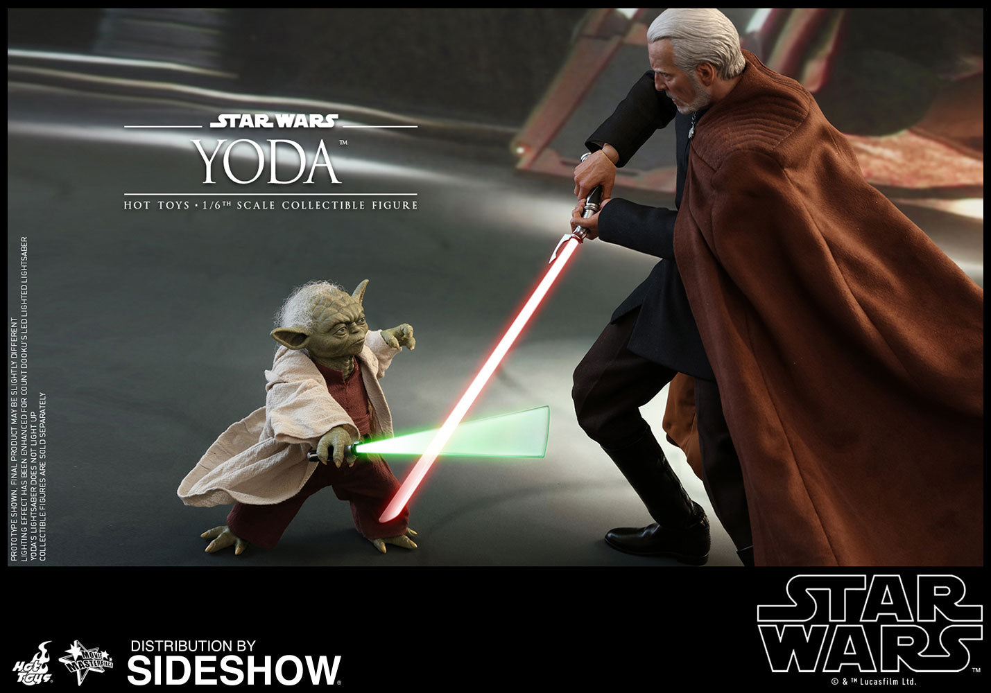 Star Wars Episode II Attack of the Clones Master Yoda 1/6 Scale Collectible Figure - Highly Detailed Hot Toys Action Figure for Display & Star Wars Fans Collection