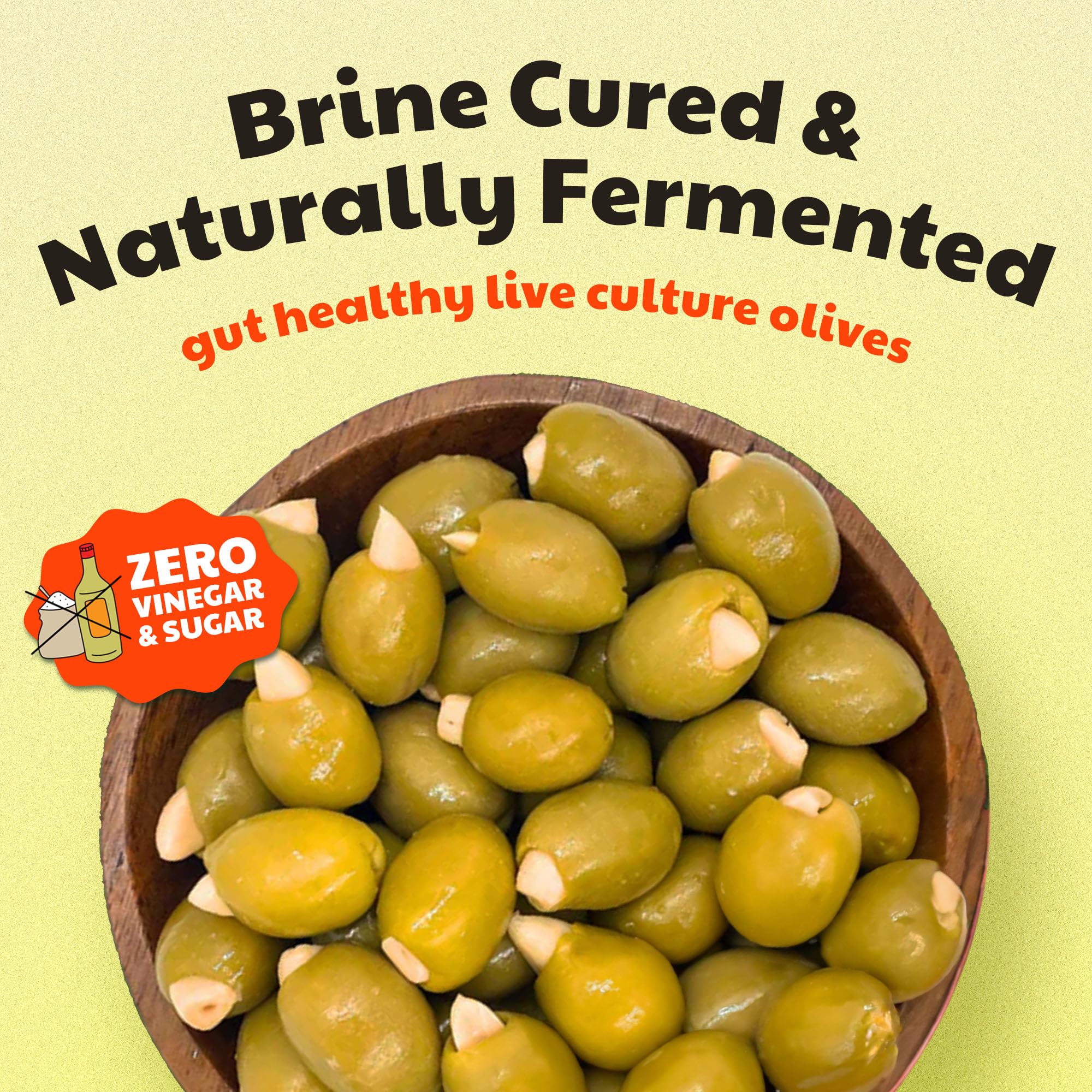 Olive My Pickle Garlic Stuffed Green Olives - 3 Pack (48 oz Total) | Keto, Paleo & Gut Health Friendly Snack | Perfect for Cocktails, Charcuterie Boards & Healthy Snacking