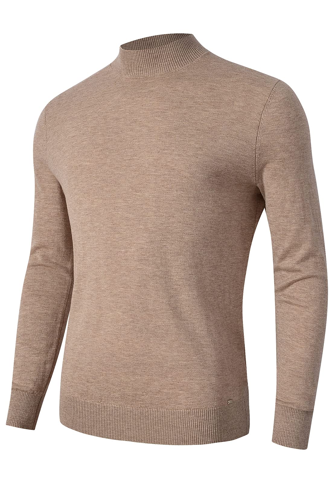 Men's 100% Merino Wool Fine Knit Turtleneck Sweater for Big & Tall (DXL) - Warm Winter Pullover for Office, Casual & Outdoor Activities