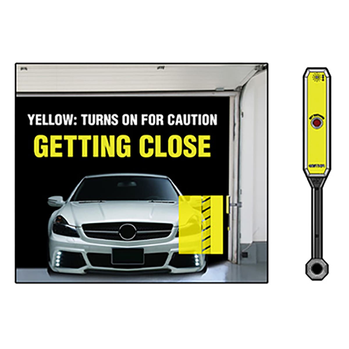 Adjustable Garage Side Parking Sensor - Wireless Car Parking Aid with LED Display & Alarm for Safe Parking - Perfect for Tight Spaces, Garages & Driveways