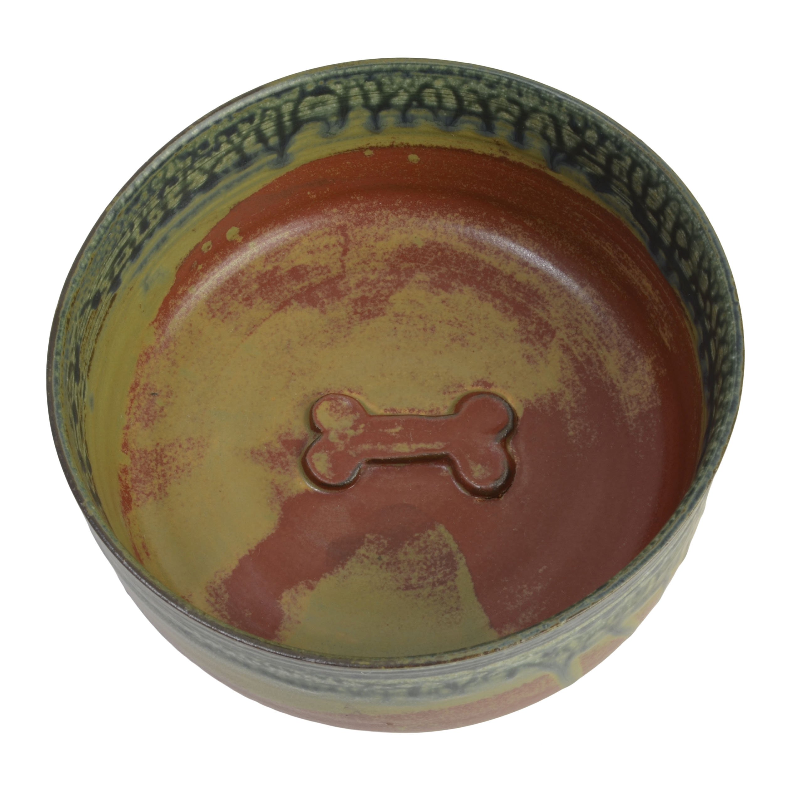 Handmade Ceramic Dog Bowl for Small & Medium Dogs - Eco-Friendly, Non-Tip Design - Perfect for Home, Outdoor & Travel Use