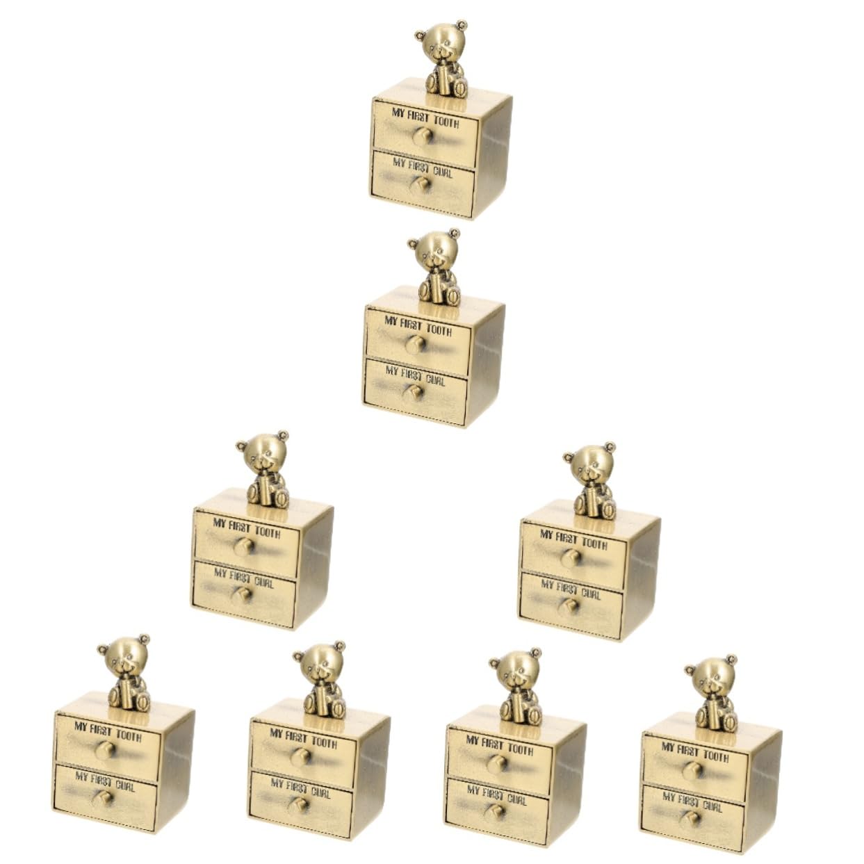 VICASKY 8-Piece Kids Tooth Keepsake Box - First Lost Tooth Memory Storage Case with Bracket, Durable Zinc Alloy for Baby Teeth Collection - Perfect for Nursery Decor, Baby Shower Gifts & Childhood Memorabilia