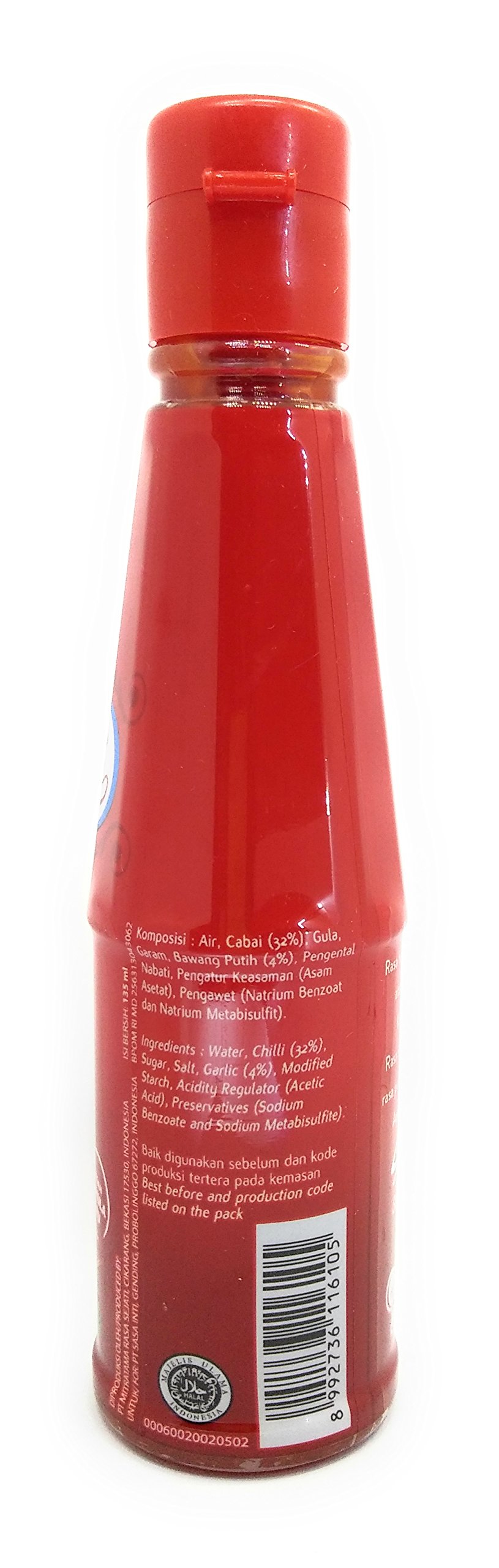 Authentic Sasa Sambal Hot Chili Sauce - 135ml (Pack of 3) | Spicy Indonesian Condiment for Cooking, Grilling & Dipping | Perfect for Noodles, Rice & BBQ